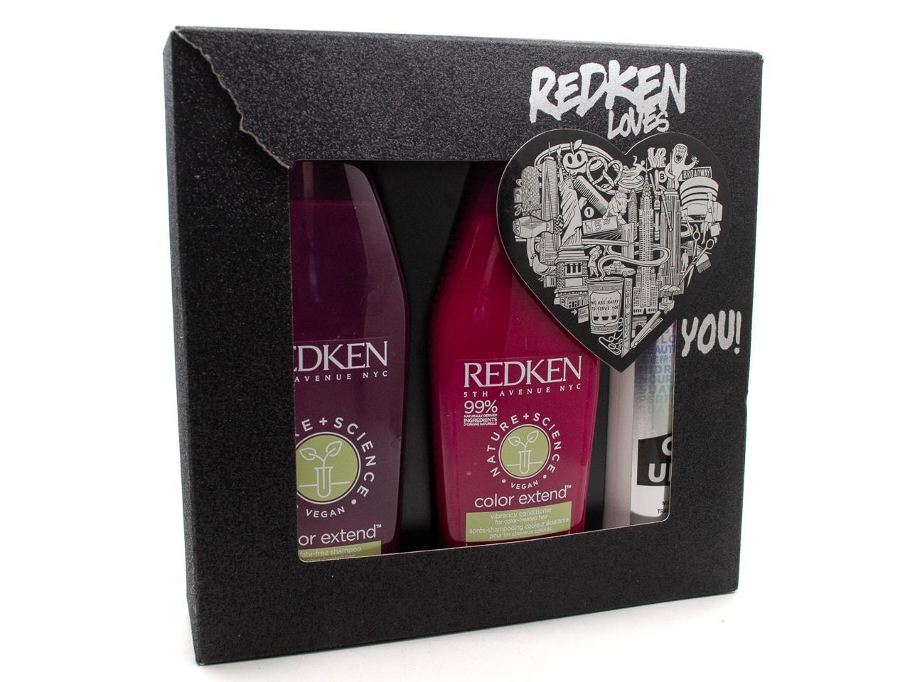 Redken Loves You Set Nature Science Color Extend Shampoo 10 1 Fl Oz Conditioner 8 5 Fl Oz One United Multi Benefit Treatment Spray 5 Fl Oz Newegg Com