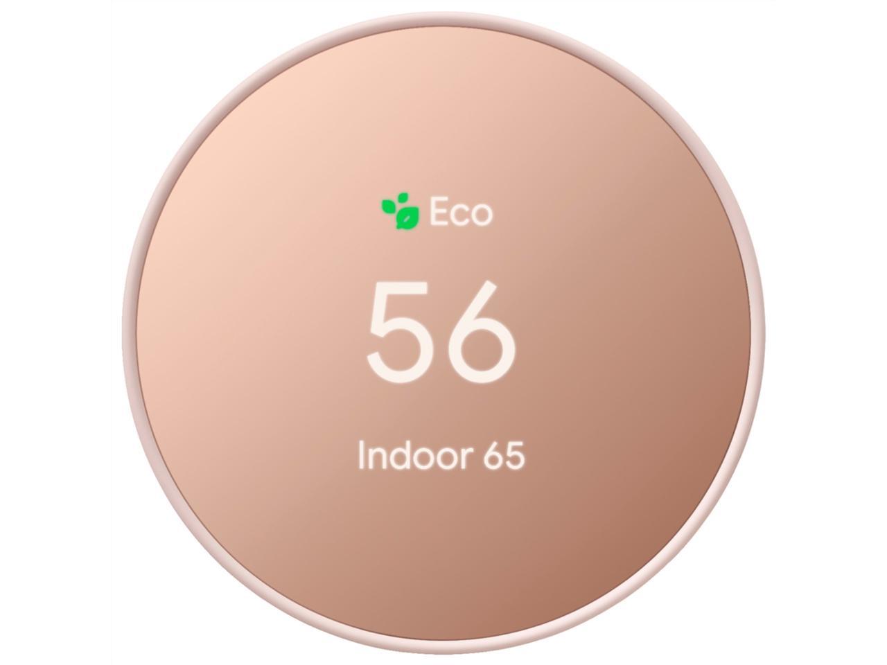 Google Nest Thermostat 4th Gen GA02082US Programmable Smart WiFi Thermostat for Home Sand