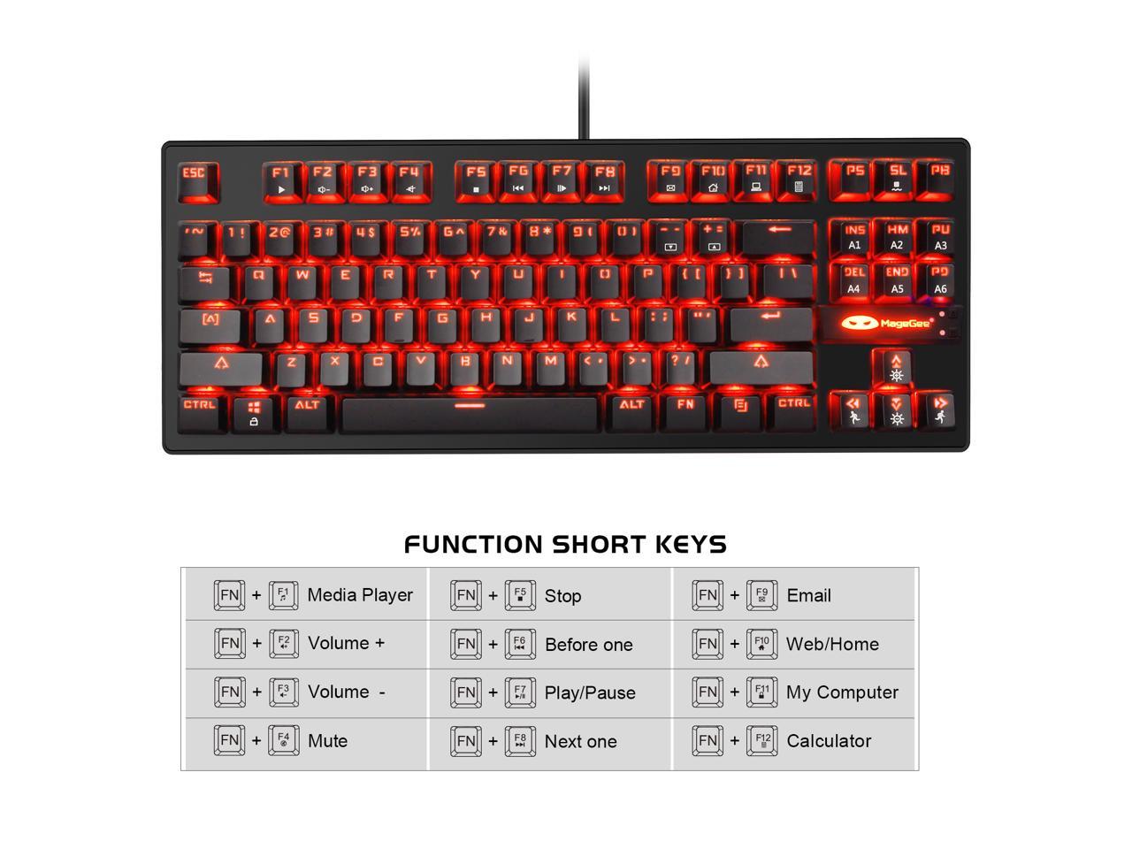 mk1 pc mechanical gaming keyboards red led backlit mechanical keyboard