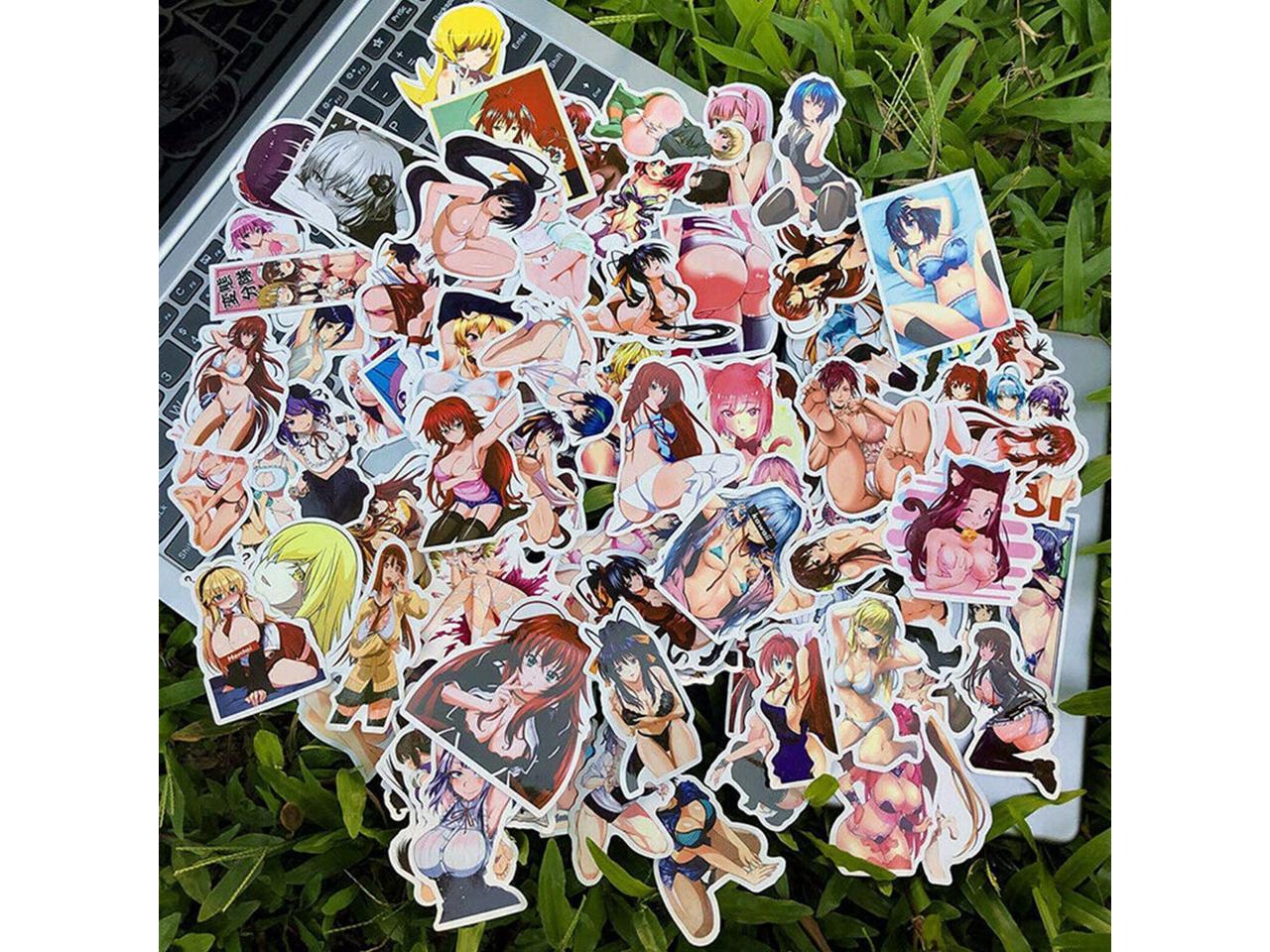 100pcs Sexy Anime Girls Stickers Bomb Waifu Women Bikini Laptop Vinyl 3883