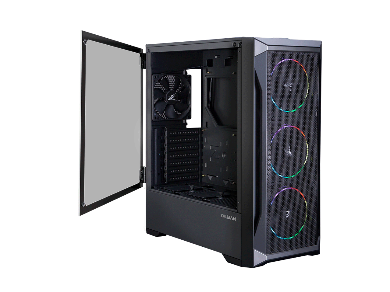 Zalman Z8 MS Black RGB ATX Mid Tower Desktop Computer Case, Premium