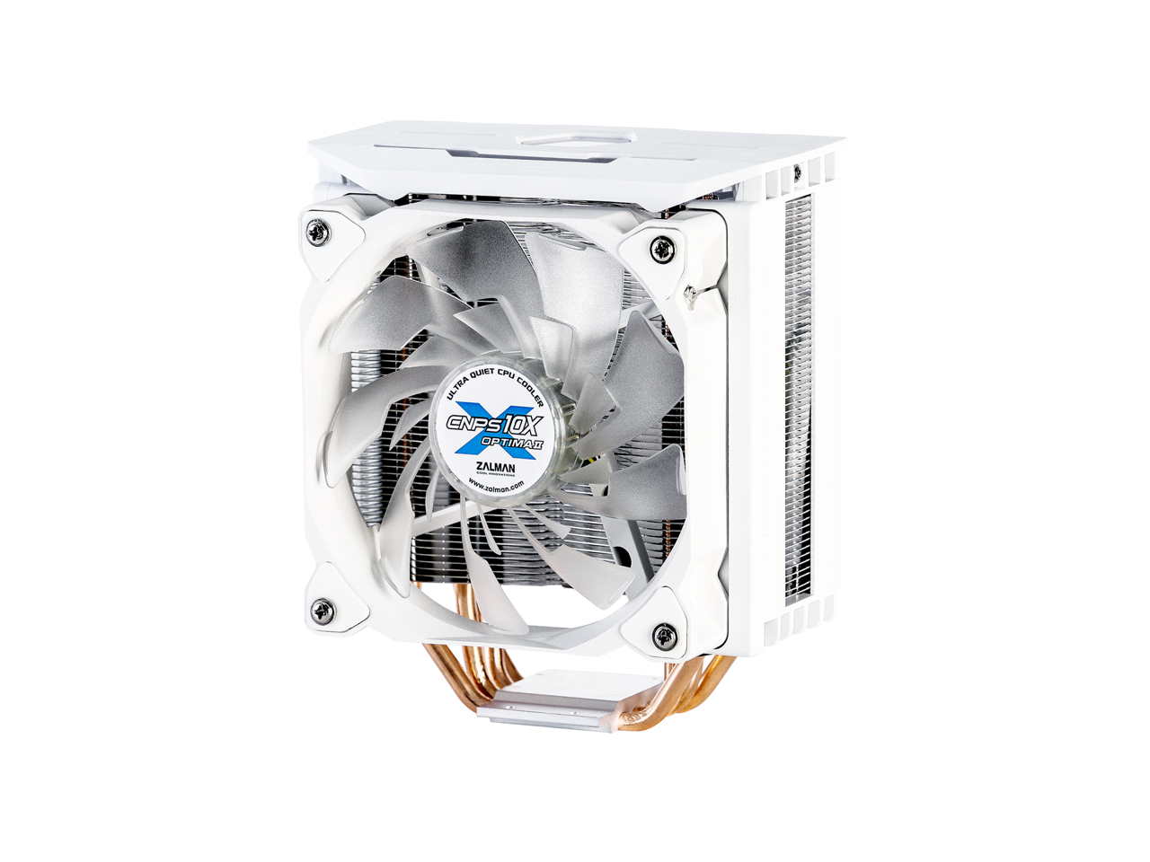 ZALMAN CNPS10X Optima II Ultra Quiet CPU Cooler, 120mm PWM RGB LED Dual Blade Fan, w/White frame