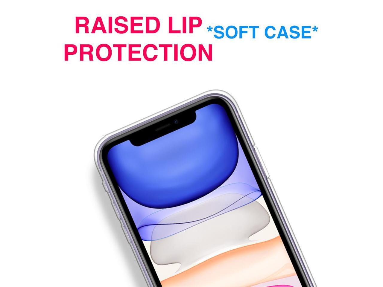 ikasus Case for iPhone 11,Clear Embossed Art Painted Pattern Design Soft & Flexible TPU Ultra-Thin Shockproof Transparent Girls Women TPU Case Cover for iPhone 11 Silicone Case,Lion 