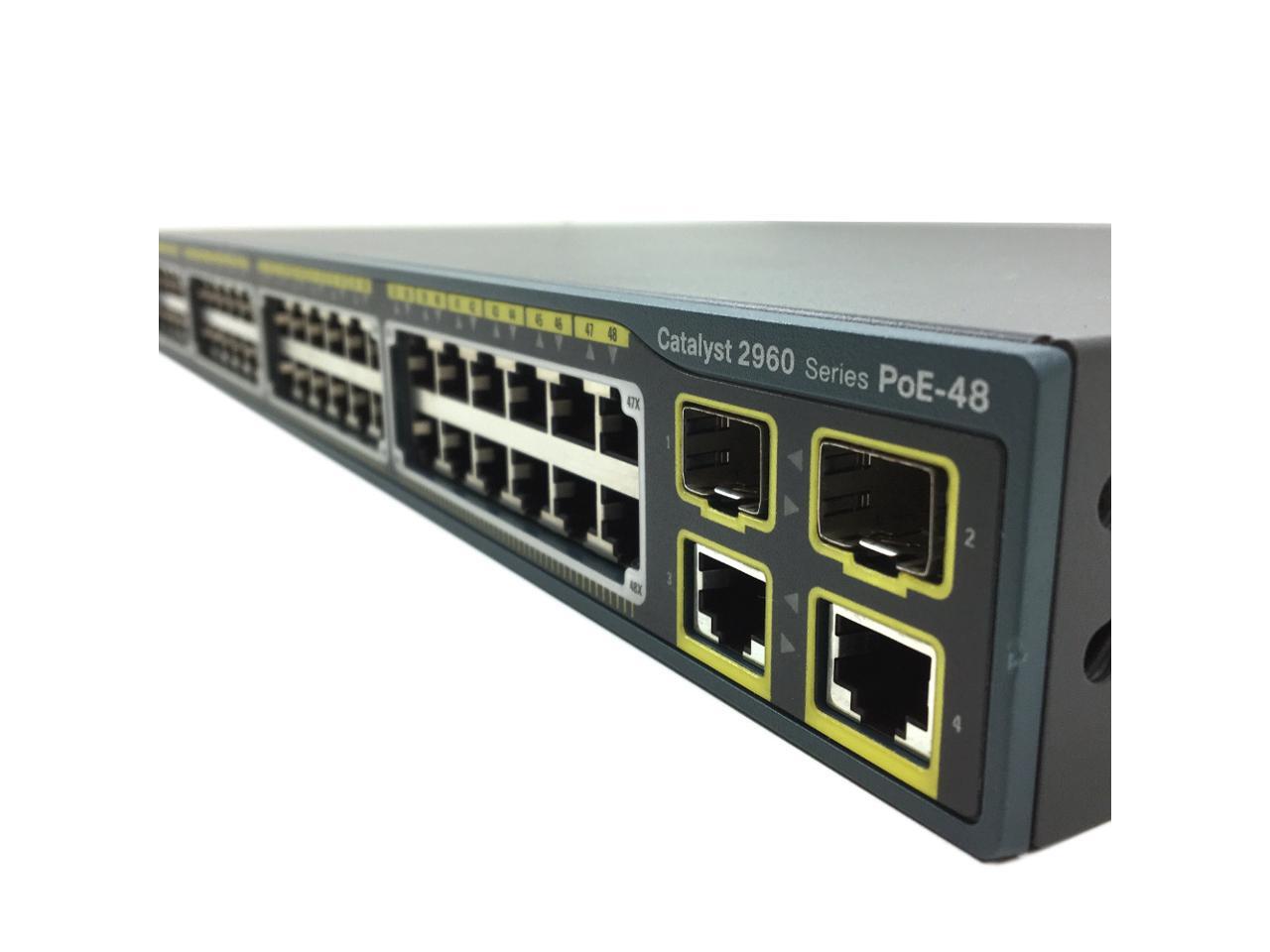 Refurbished: Cisco Catalyst 2960 PoE-48 WS-C2960-48PST-L FE Fast ...