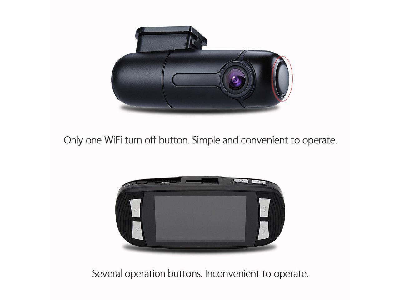 B1W Mini Car Dash Camera DVR with Parking Mode Video HD Power Adapter Hardwire