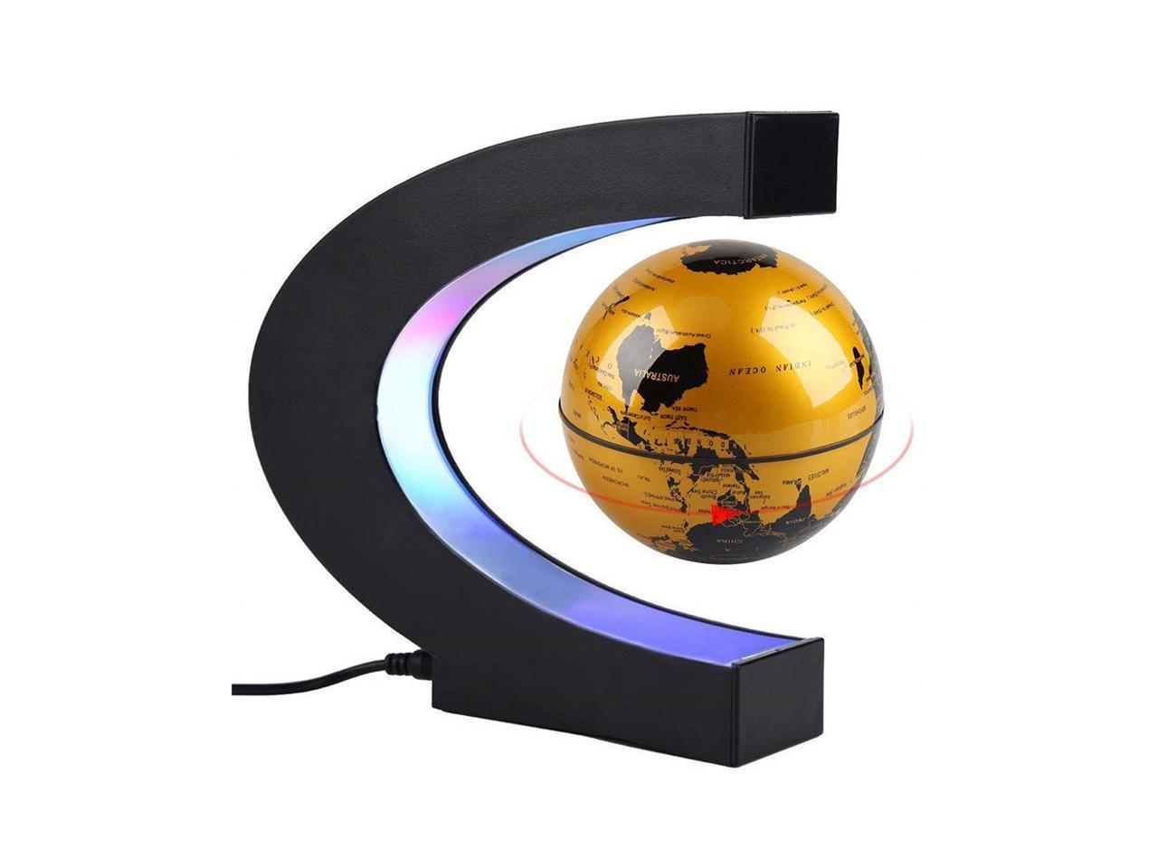 Multi-Color Changing Magnetic Floating World Globe for Teens Seniors Home Adult 