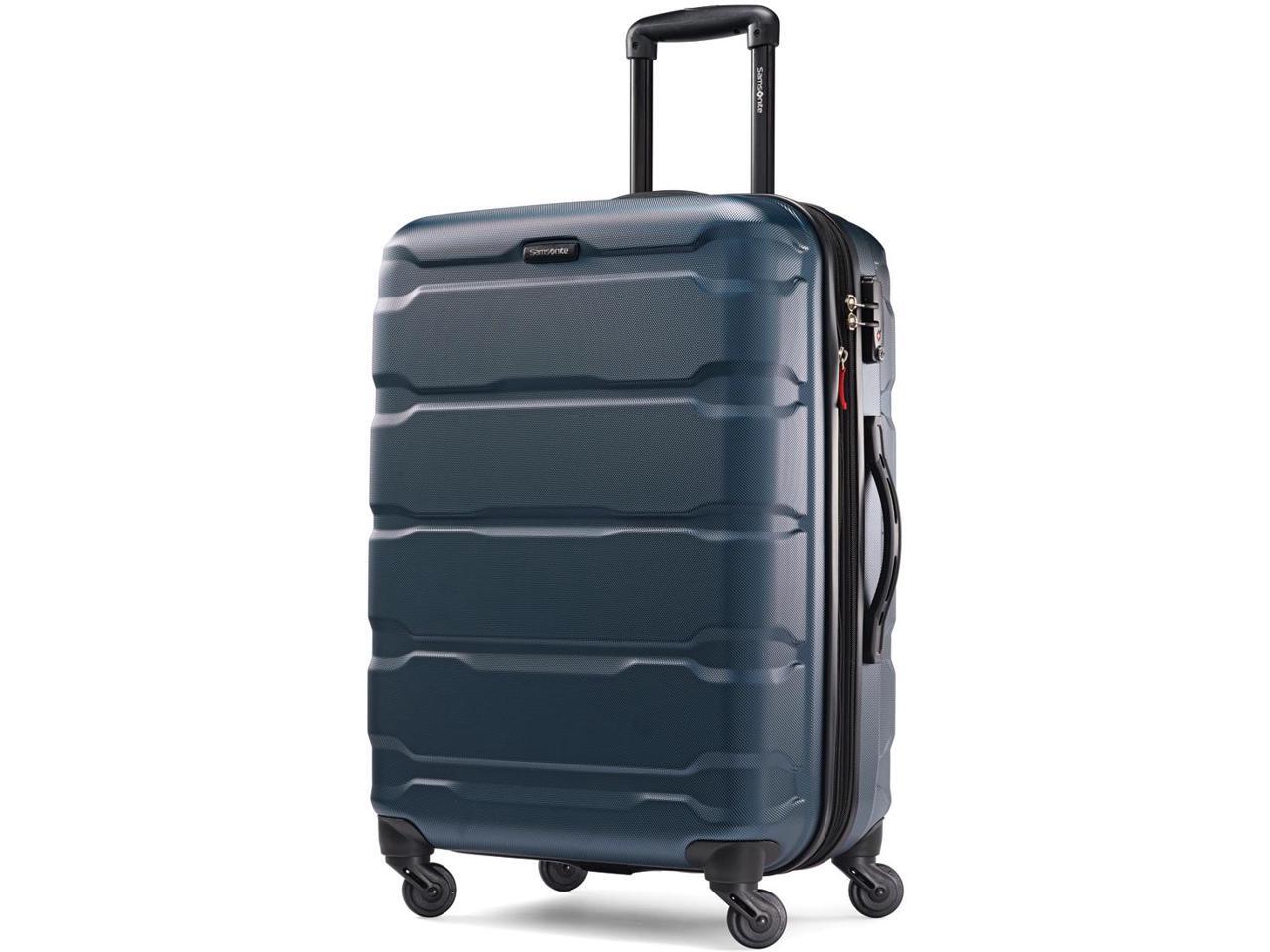 omni 3 piece teal hardside spinner luggage set