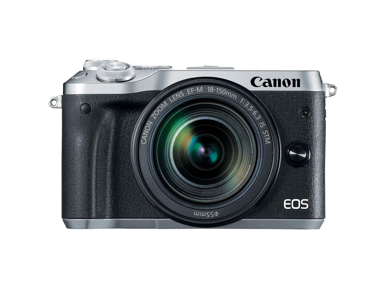 Canon Eos M6 Mirrorless Camera With 18 150mm F 3 5 6 3 Is Stm Lens Silver Newegg Com