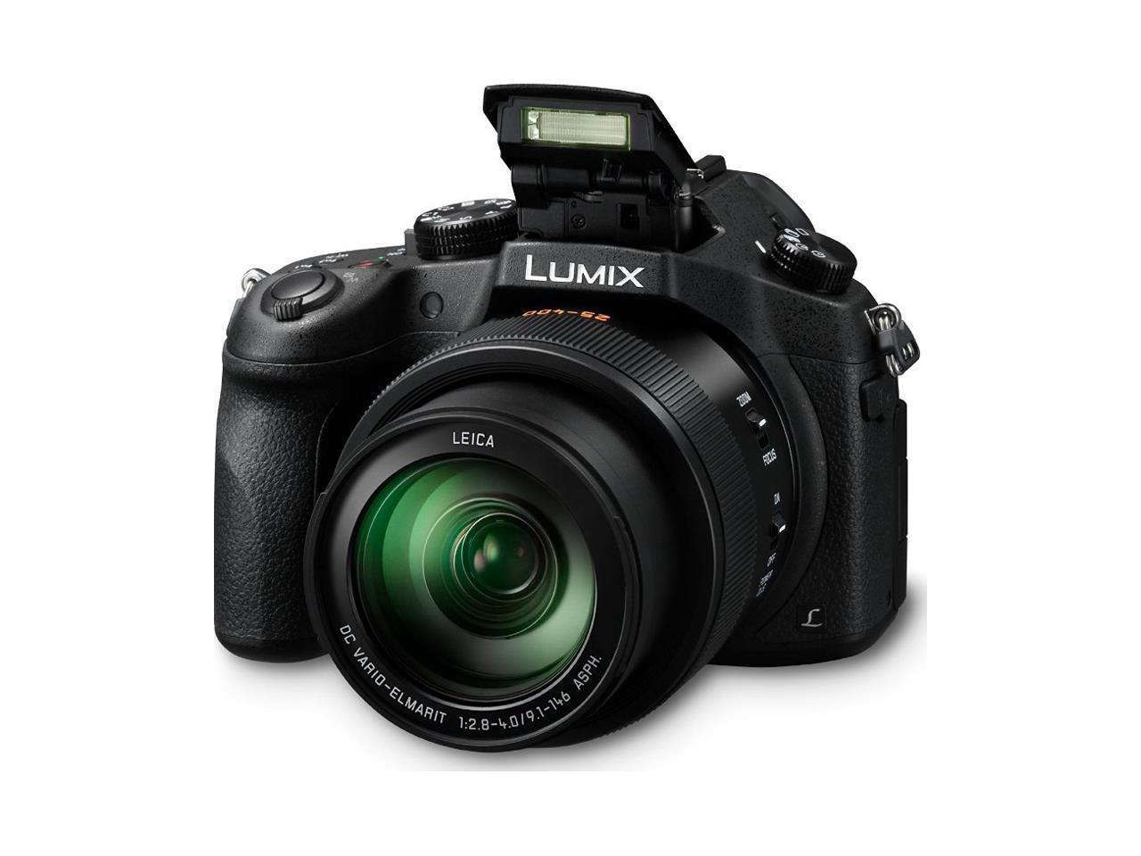 Panasonic Lumix Fz1000 4k Qfhd Hd 16x Long Zoom Digital Camera Black Newegg Com