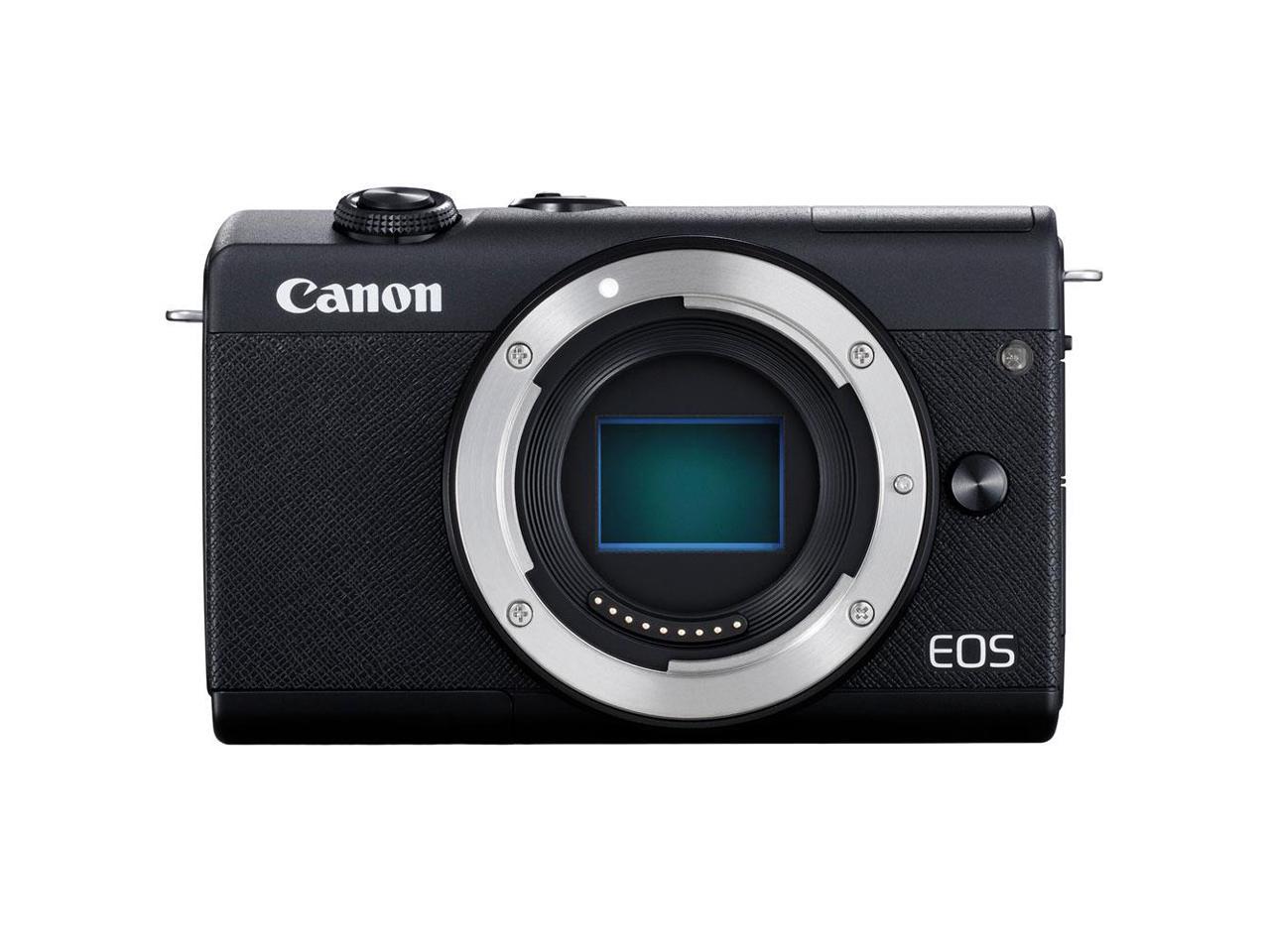 Canon EOS M Mirrorless Camera With Mm Lens Black Newegg Com