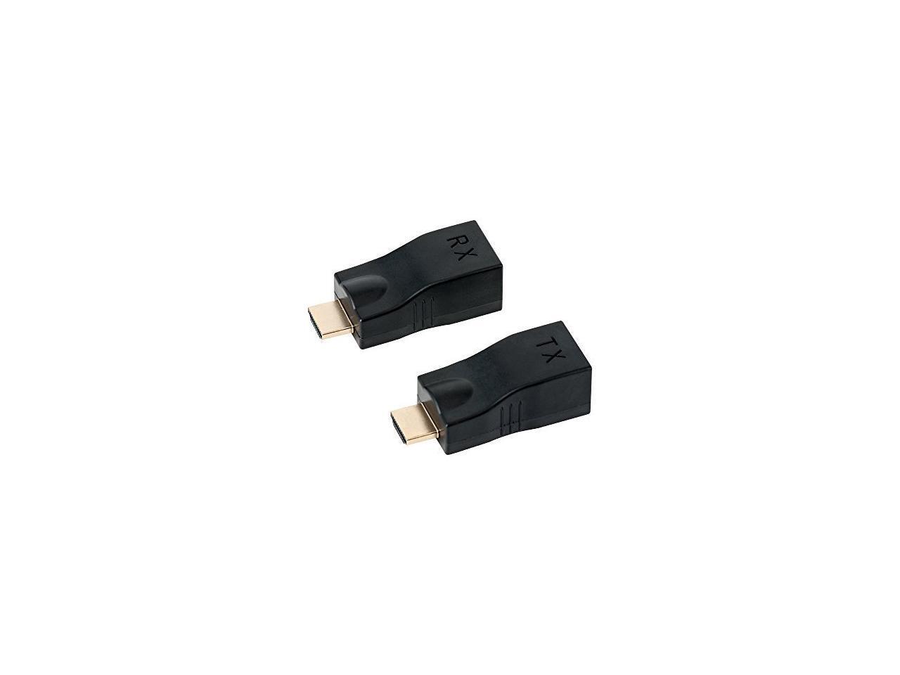 17 Hdmi Extender Up To 100ft Hdmi Ethernet Network Extender Adapter Over Rj45 Cat5e Cat6 Cable 30m Sender Receiver 1 Port Rj45 Newegg Com