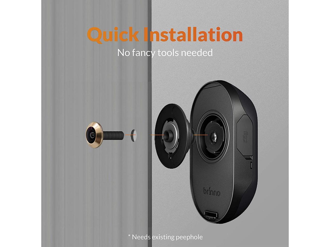 Brinno Duo Front Door Smart Peephole Camera SHC1000W Smart Home Security System with Mobile