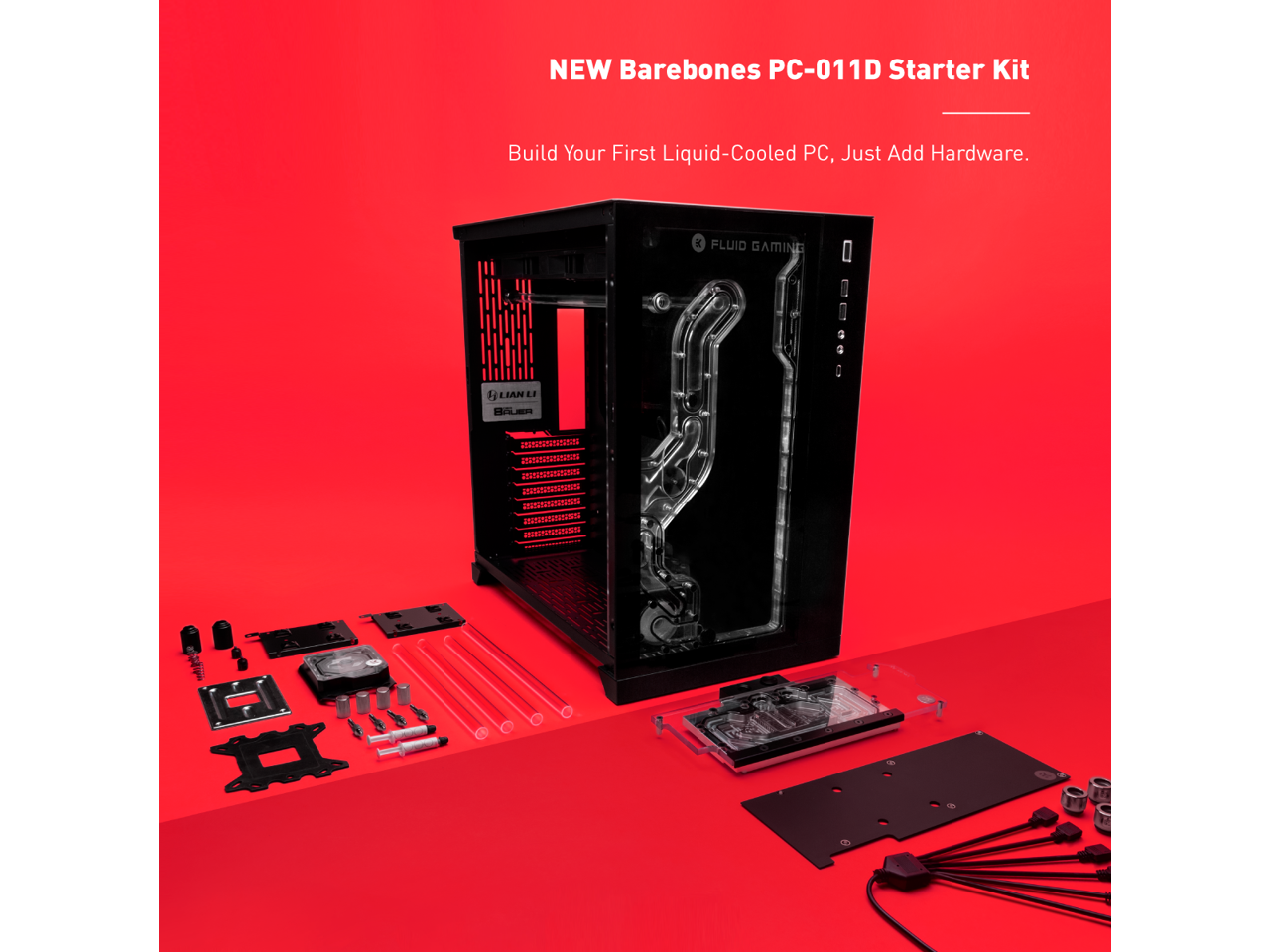 Ek Liquid Cooling Barebone Kit Intel Rtx Lian Li Pc O11 Dynamic Fully Water Cooled Pc Case With D Rgb Distribution Plate Intel Cpu Nvidia Rtx Gpu Water Blocks Fittings Hard Tubing Tools