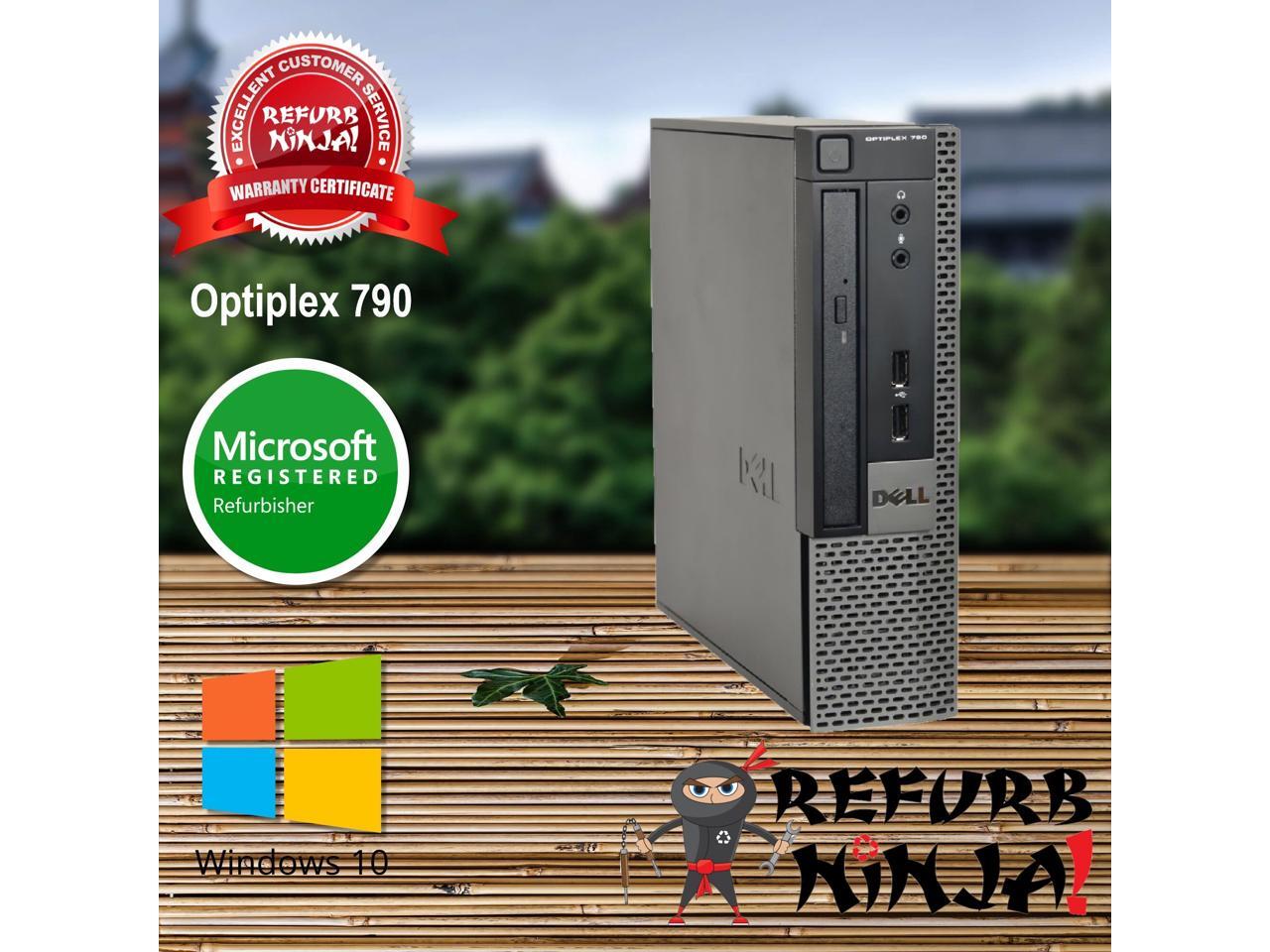 Refurbished Dell Optiplex 790 Ultra Small Form Factor Desktop Intel Quad Core I5 2 50ghz 4gb Ram 250gb Hdd Dvd Windows 10 Pro 64 Bit Wifi Newegg Com