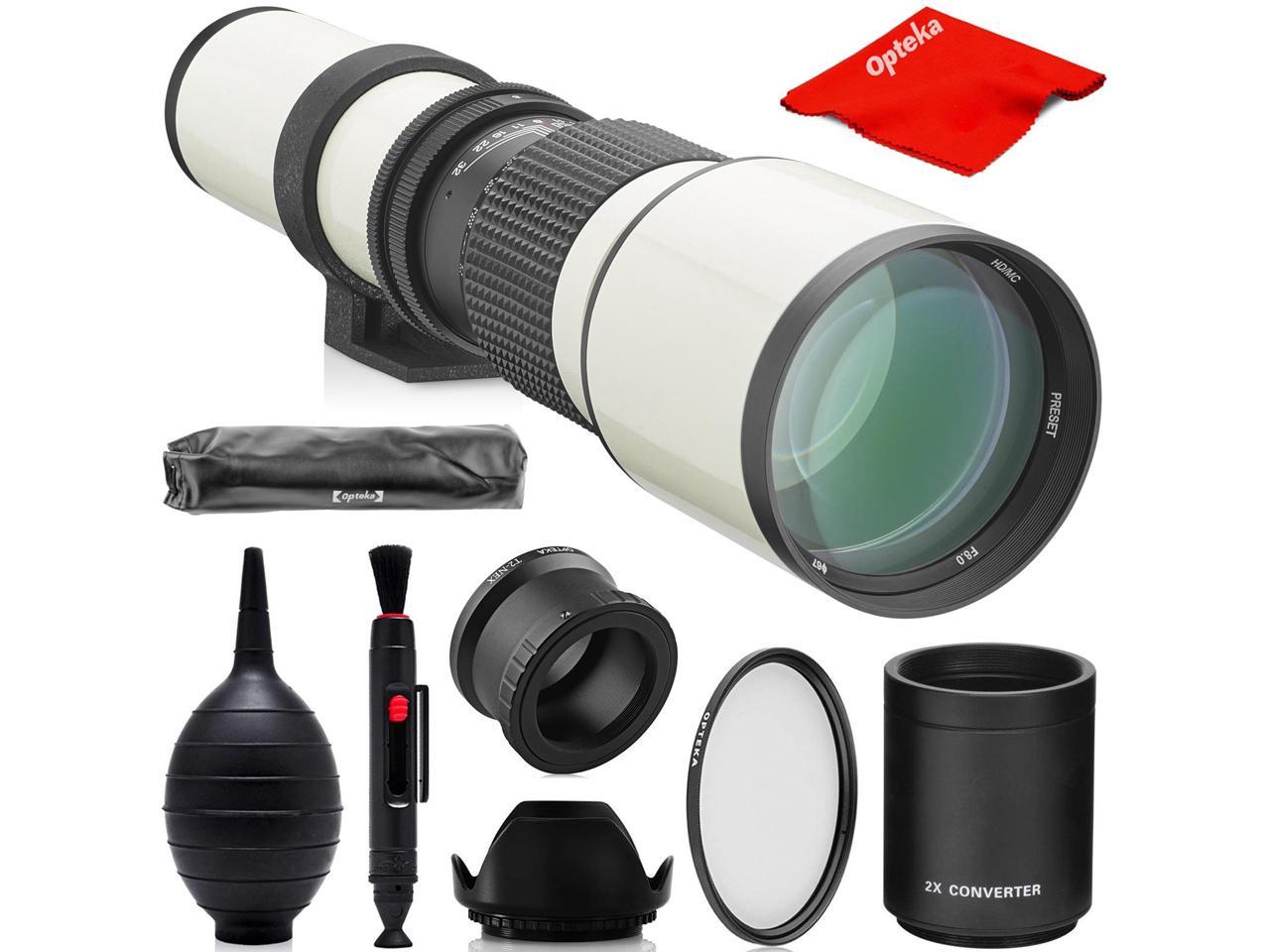 Opteka 500mm/1000mm f/8 Manual Telephoto Lens for Sony E-Mount a9, a7R