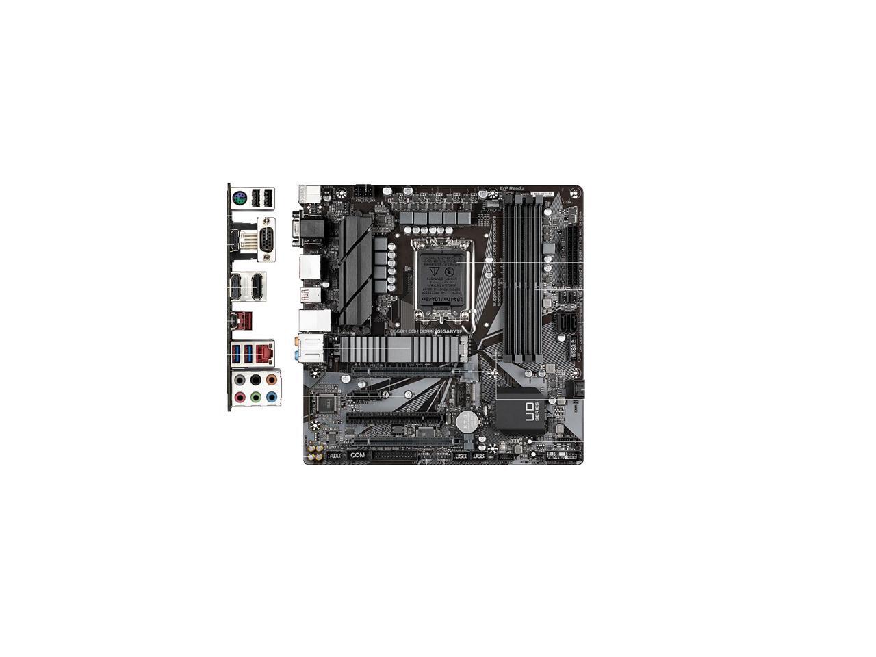 GIGABYTE B660M D3H DDR4 B660M Intel LGA 1700 MATX Motherboard with DDR4, M.2 SSD slots SATA 3.0
