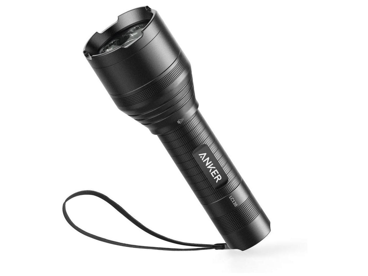 Anker Ultra-Bright Tactical Flashlight, 1300 Lumens, Rechargeable, Water-Resistant, LED with 5 Light Modes