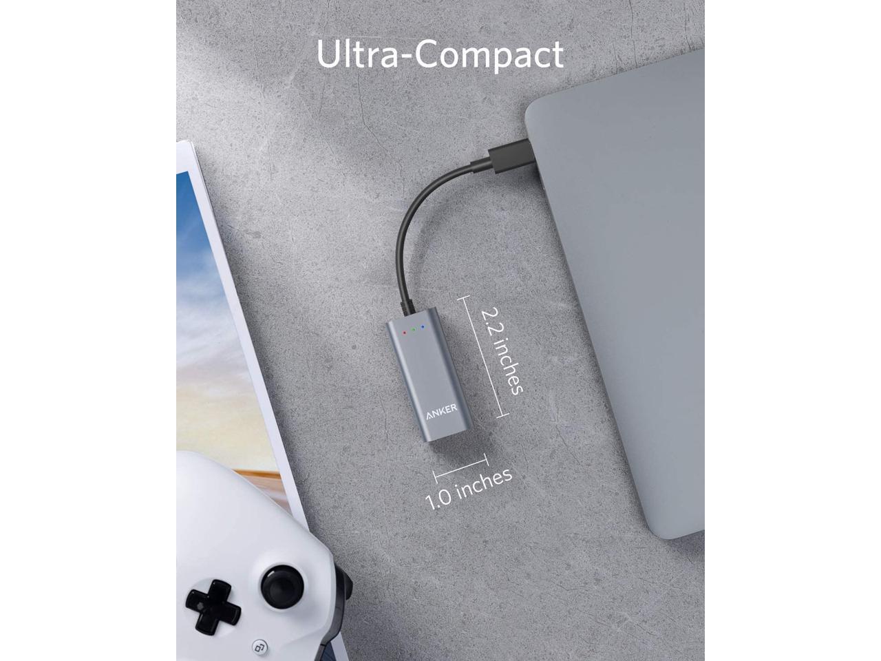 Anker USB C to Adapter, Portable 1Gigabit Network Hub, 10/100
