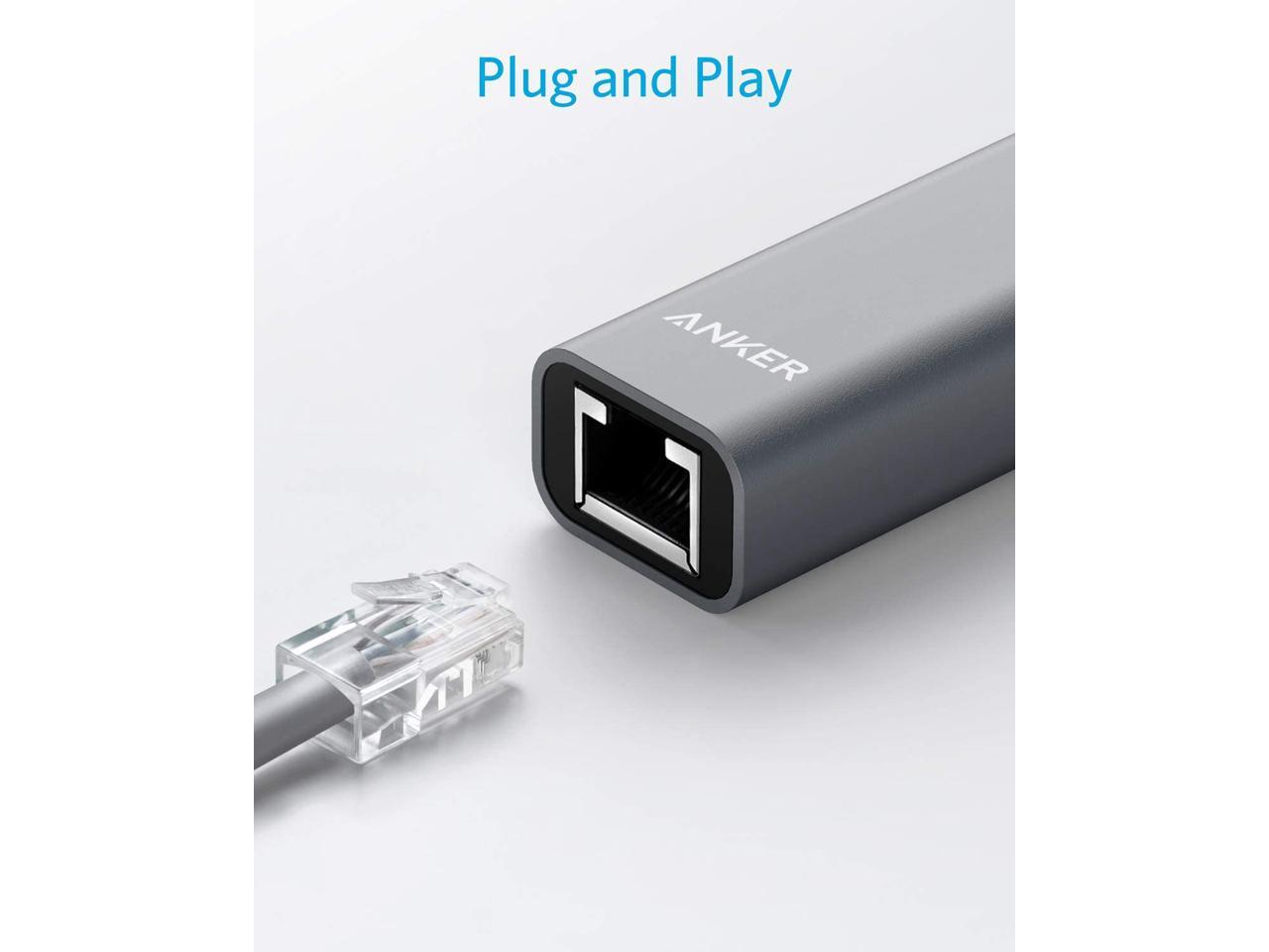 Anker USB C to Adapter, Portable 1Gigabit Network Hub, 10/100