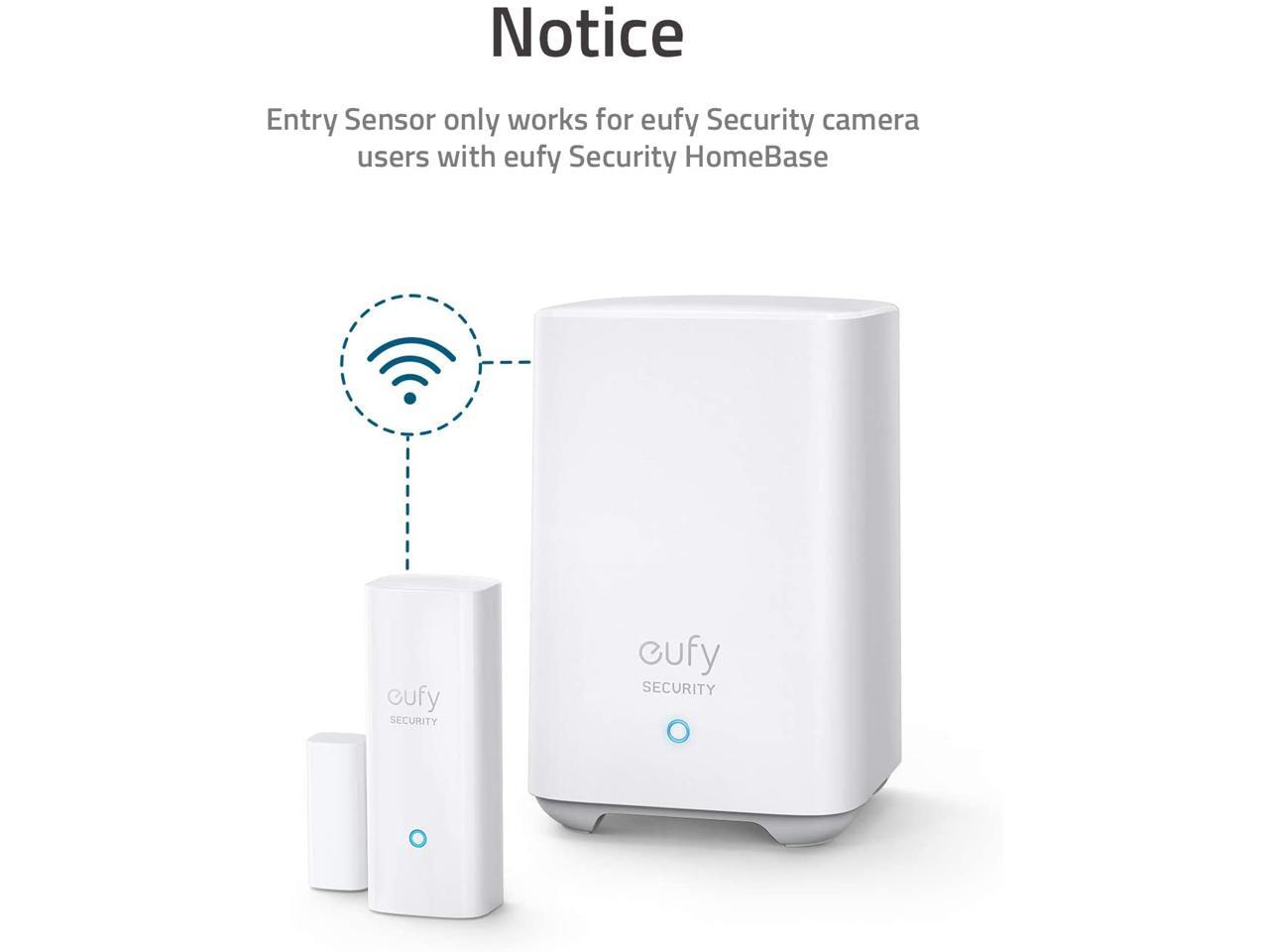 eufy Security Entry Sensor, Detects Opened and Closed Doors or Windows, Sends Alerts, Triggers