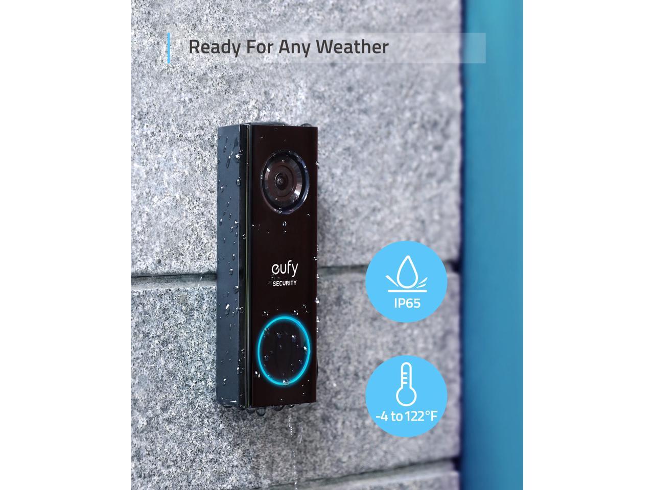 Refurbished: eufy Security Wi-Fi Video Doorbell, 2K Resolution, Real