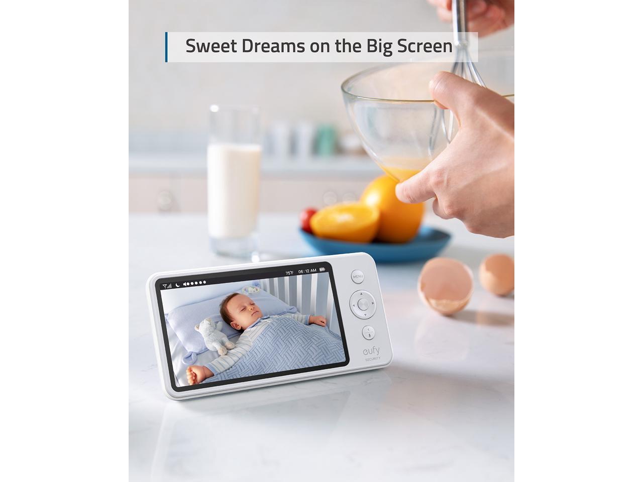 eufy Security, Video Baby Monitor with Camera and Audio, 720p HD Resolution, Night Vision, 5