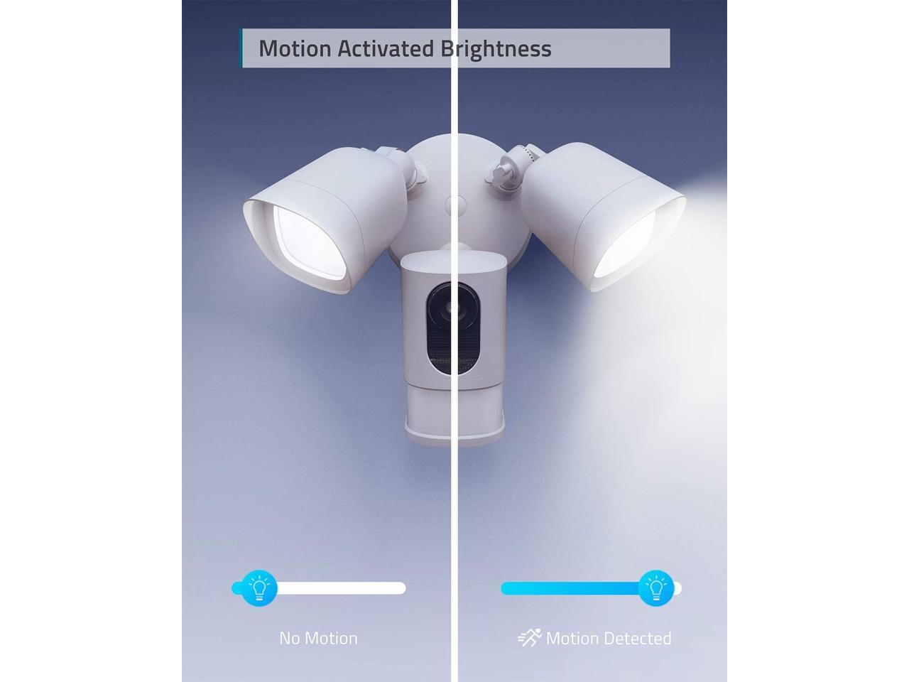eufy Security Floodlight Camera, 2K, Builtin AI, 2Way Audio, No