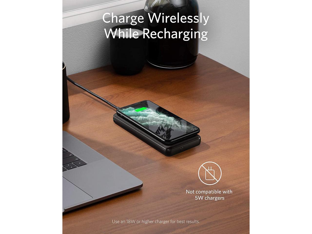 Anker Wireless Power Bank 10,000mAh, Portable Charger