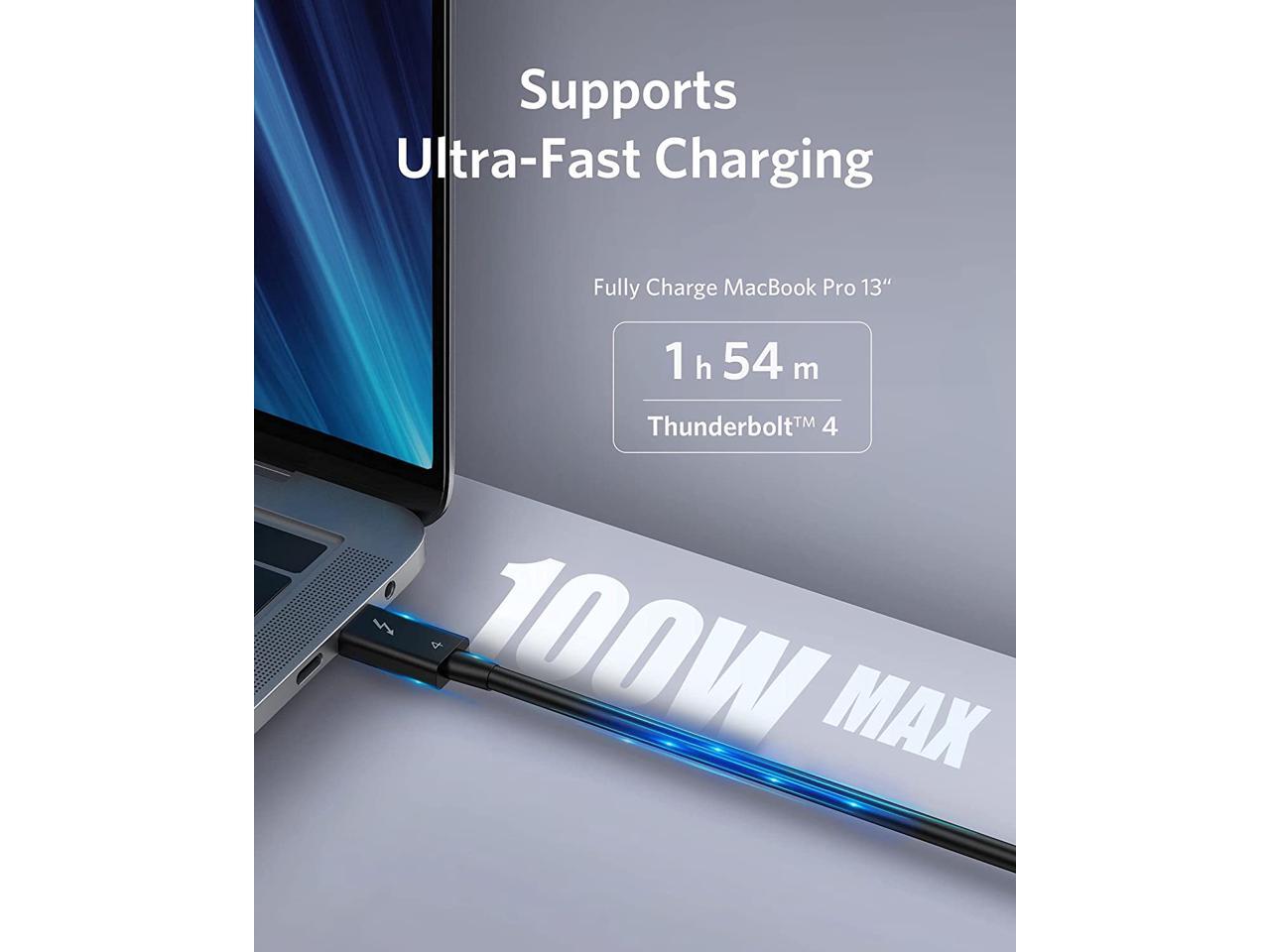 Anker Thunderbolt 4 Cable 2.3 ft, Supports 8K Display / 40Gbps Data