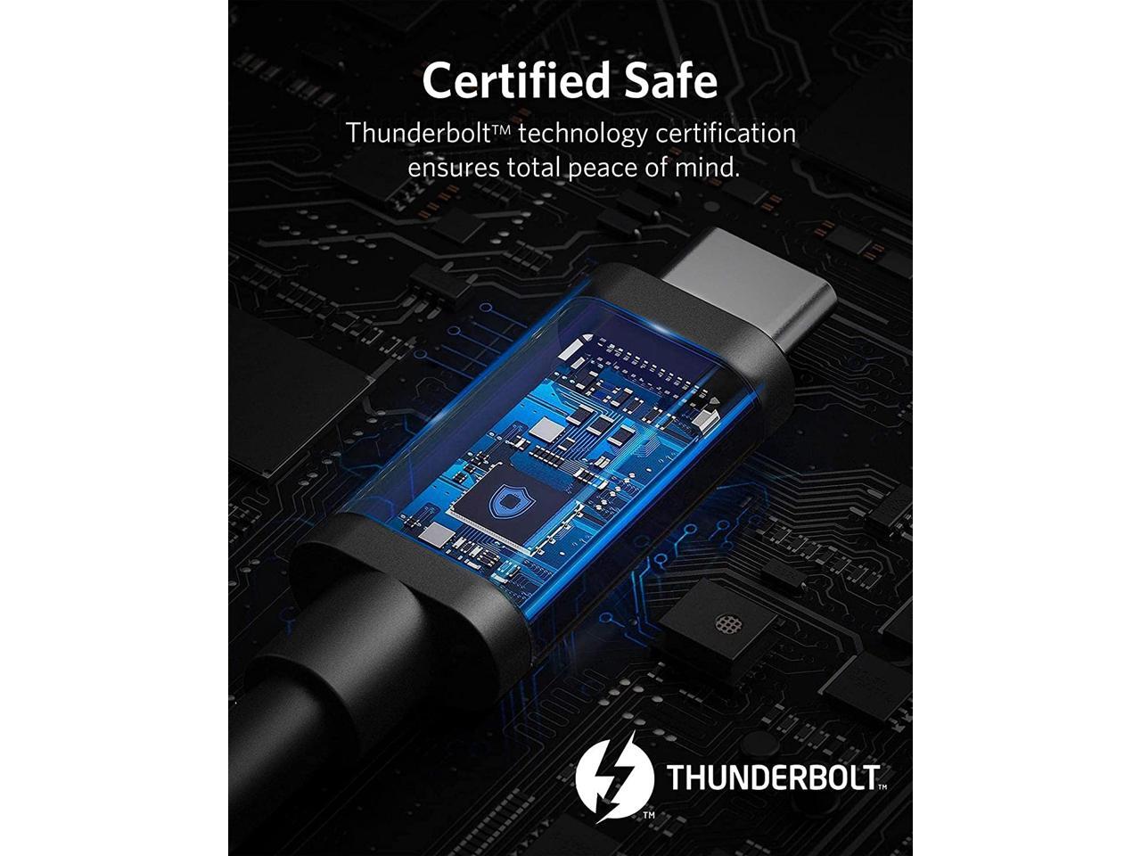 Anker Thunderbolt 4 Cable 2.3 ft, Supports 8K Display / 40Gbps Data