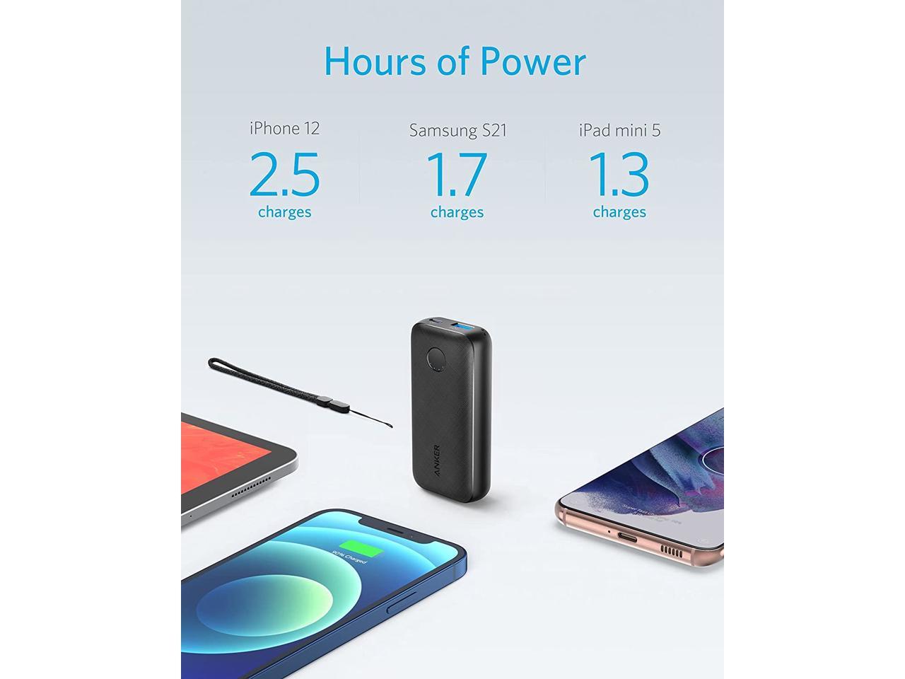 and More 25W Pixel 4 / 4XL 10000mAh Power Bank with USB-C Power Delivery Anker Portable Charger PowerCore 10000 Redux for iPhone 13/12/11 / Mini/Pro/Pro Max/XR/XS iPad Mini Samsung S21 / S20 