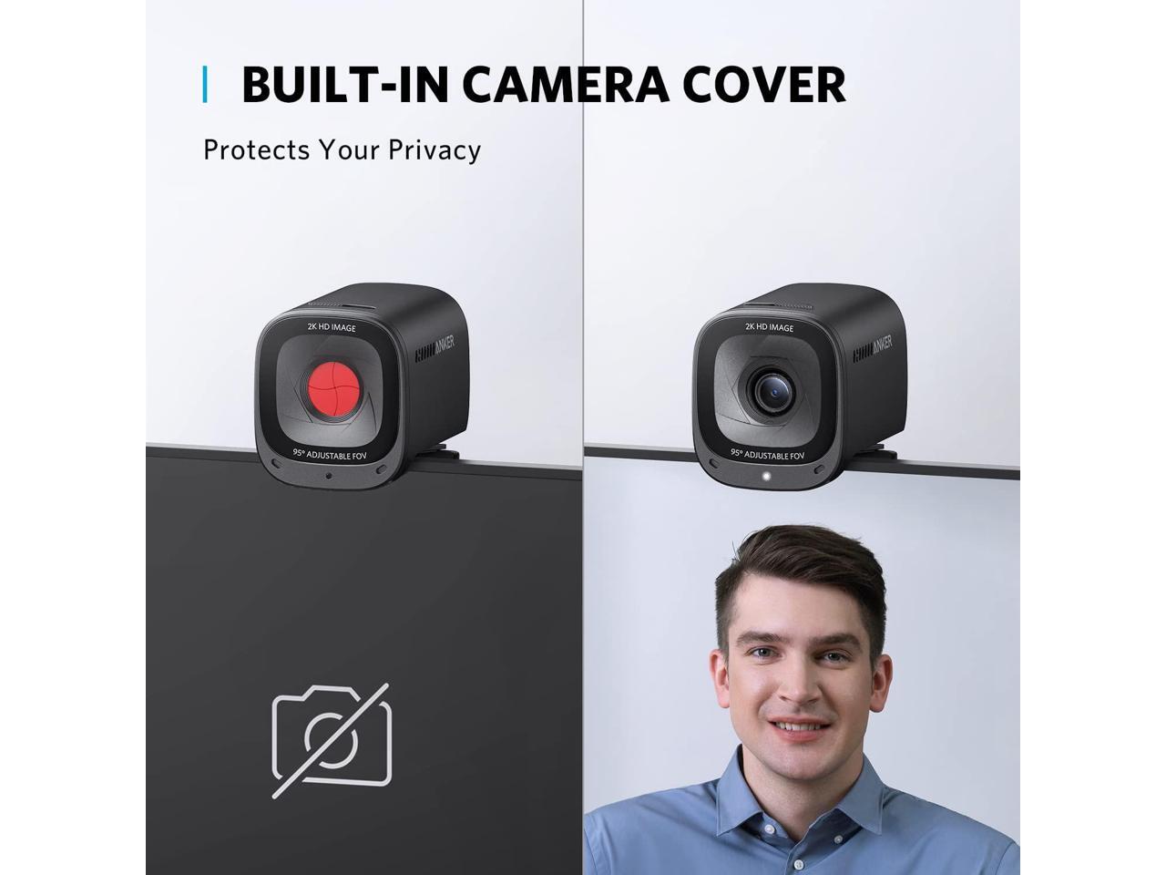 Anker PowerConf C200 2K USB Webcam, Webcam for Laptop, Computer Camera ...