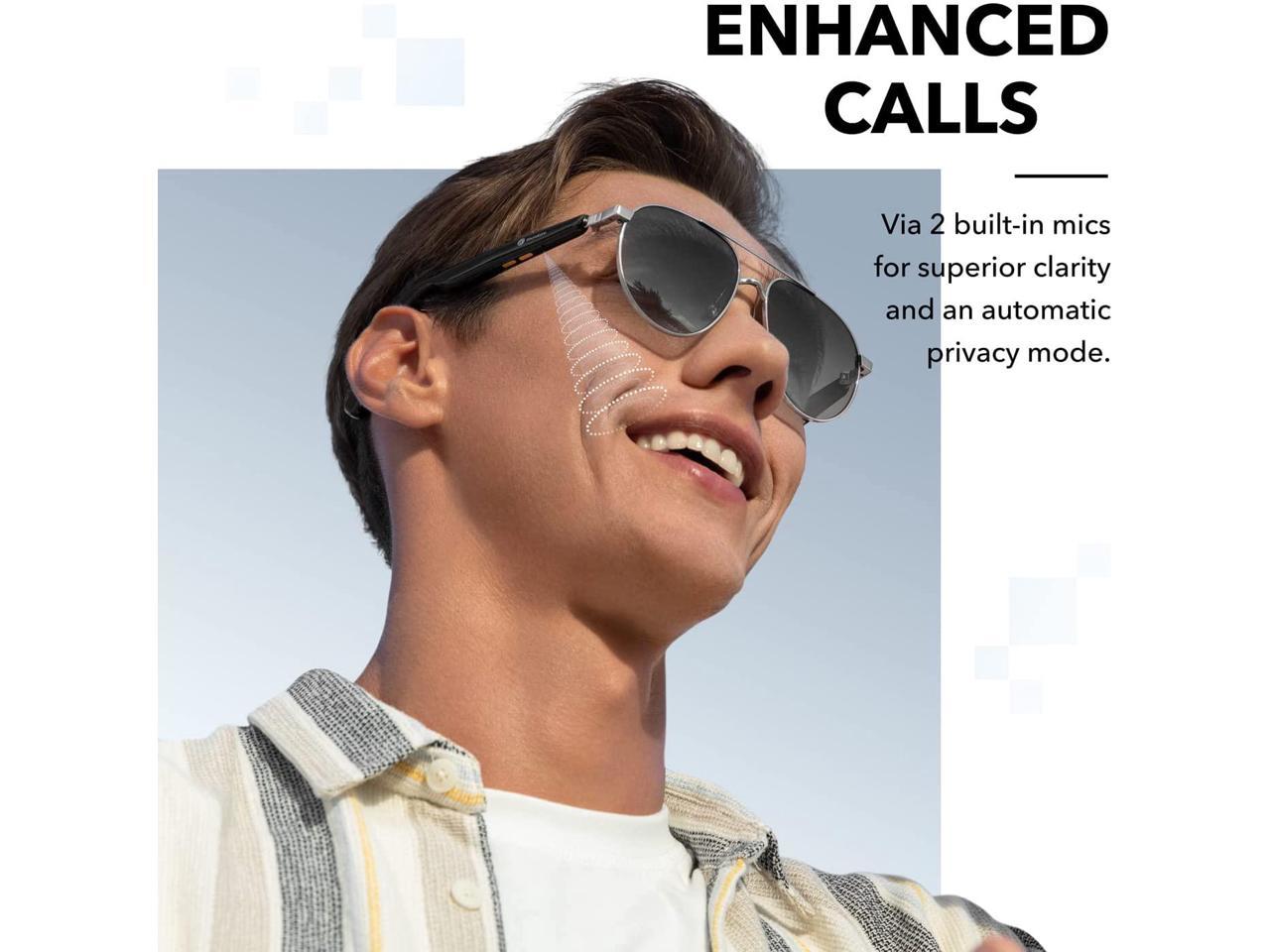Soundcore Frames Wander Bluetooth Audio Smart Glasses with Tour Interchangeable Frame Soundcore by Anker Open Ear Surround Sound 2 Mics Polarized Lenses 4 Speakers Voice Control Clear Calls 