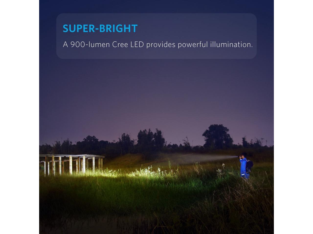 Anker Rechargeable Bolder LC90 LED Flashlight, PocketSized Torch with