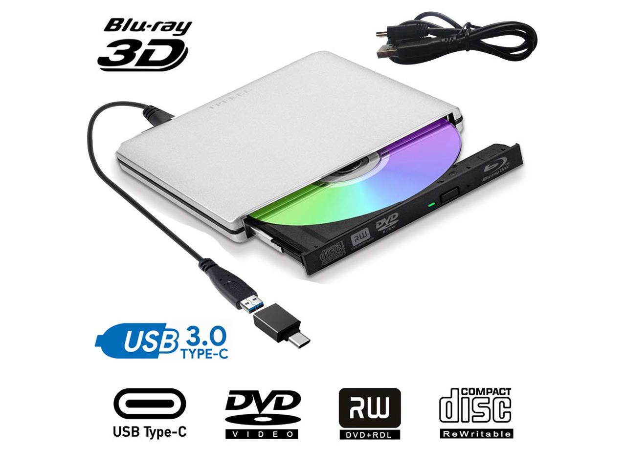 External Blu Ray Drive TypeC CD DVD Drive Ultra Slim USB3.0 Bluray