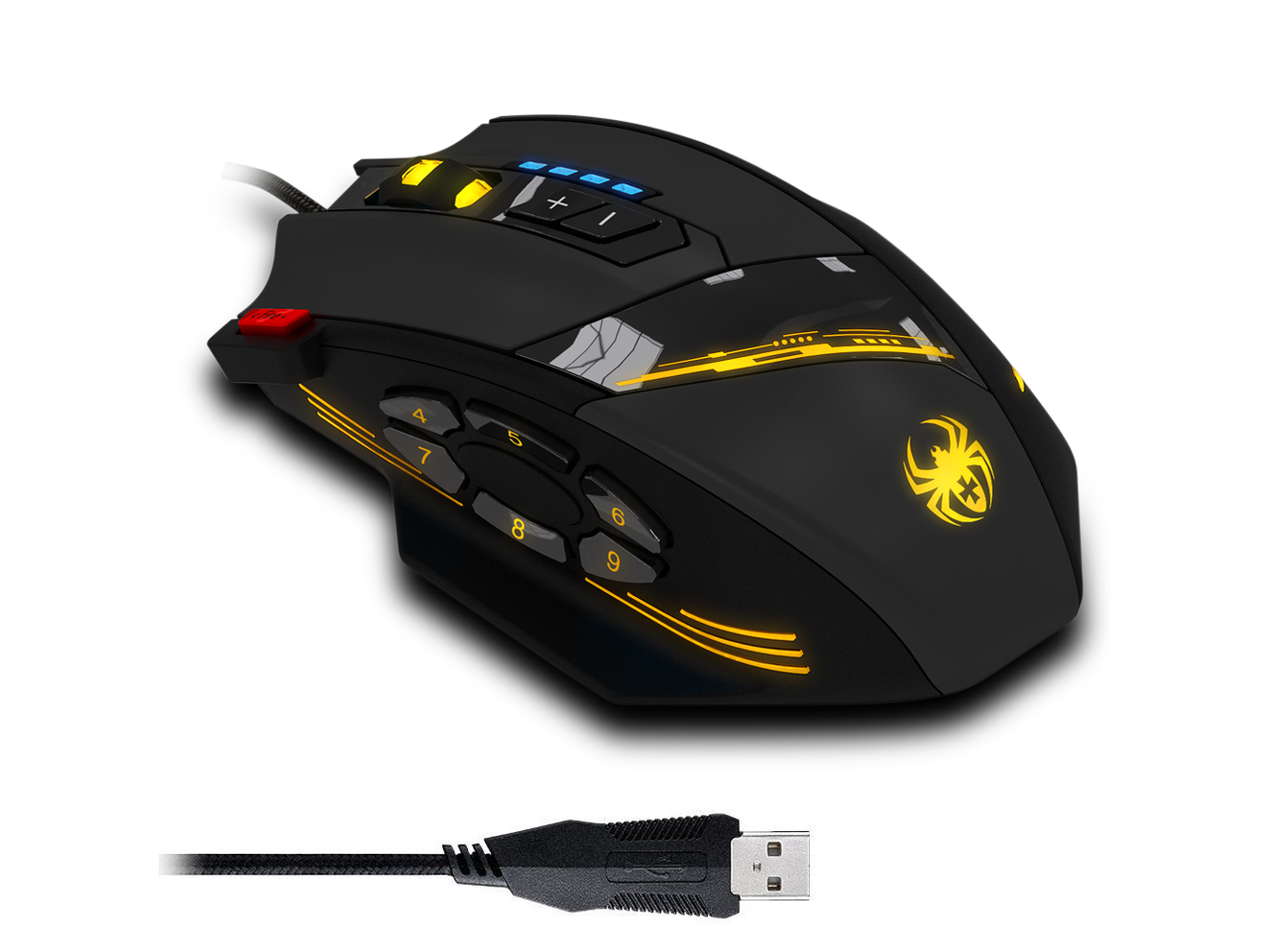 Zelotes C12 Pro USB Wired Gaming Mouse, Ergonomic with Backlight, up