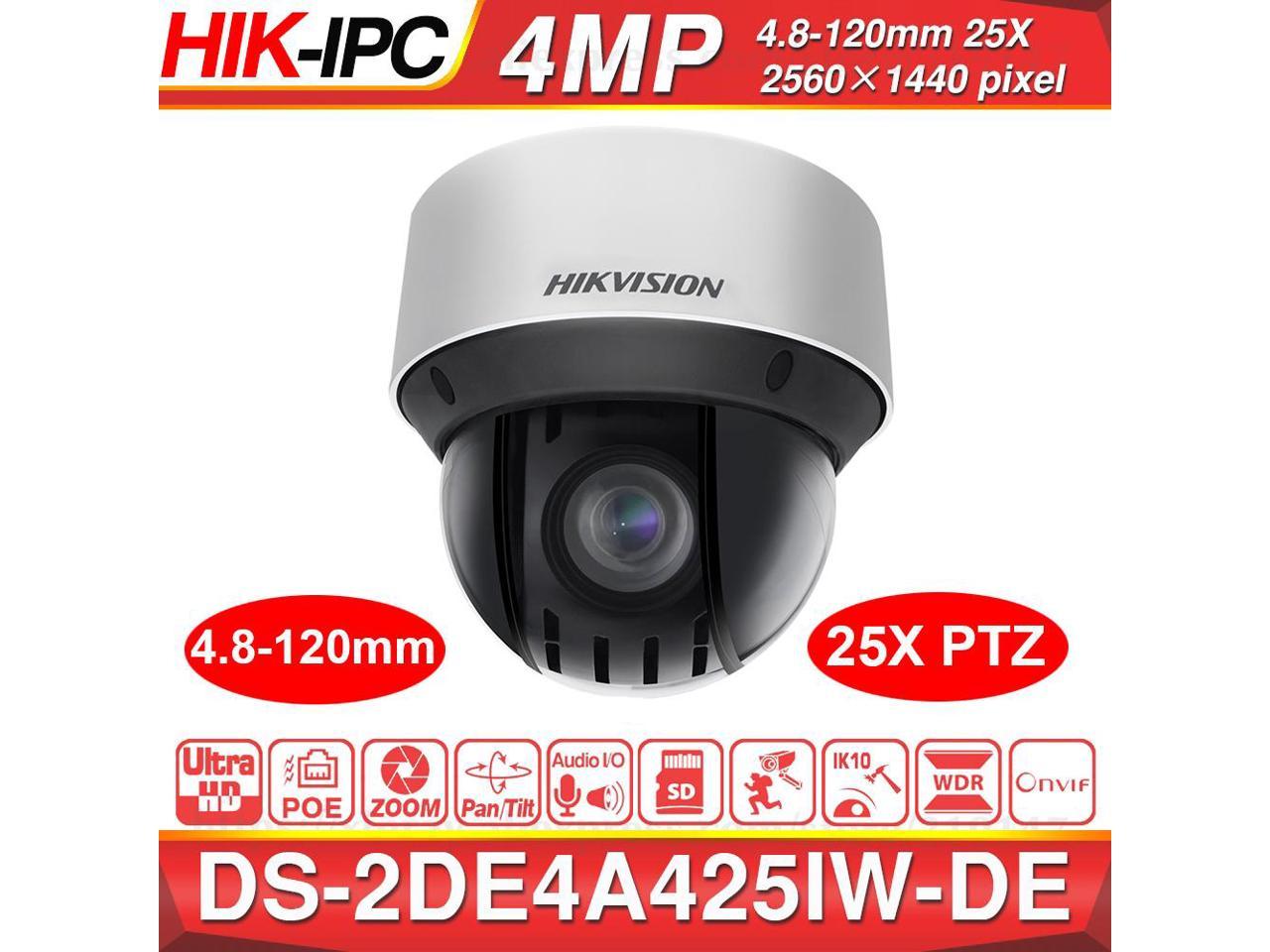 pivot formal rush Hikvision Powered by DarkFighter PTZ 25X Zoom 4.8-120mm Lens 4MP IP Camera  DS-2DE4A425IW-DE H265+ POE CCTV Outdoor Video Network PTZ Speed Dome Camera  - Newegg.com