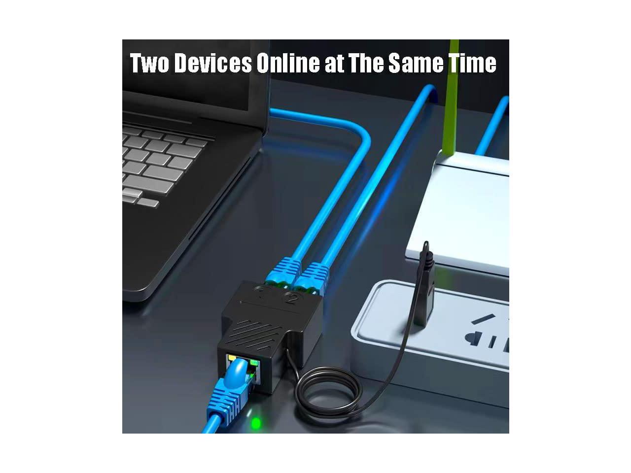 RJ45 Splitter Adapter with USB Power Cable, Cable Splitter