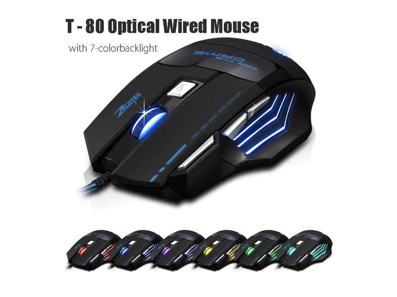 5500 DPI 7 Button Gaming Mouse Back-light Optical USB Wired Mice For PC Laptop