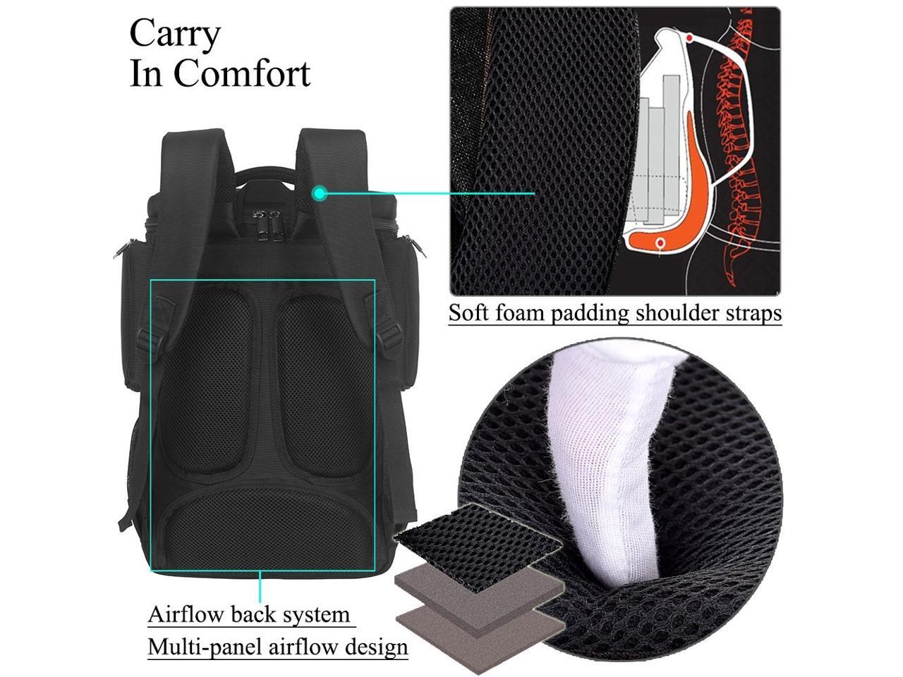 rucksack with airflow back system