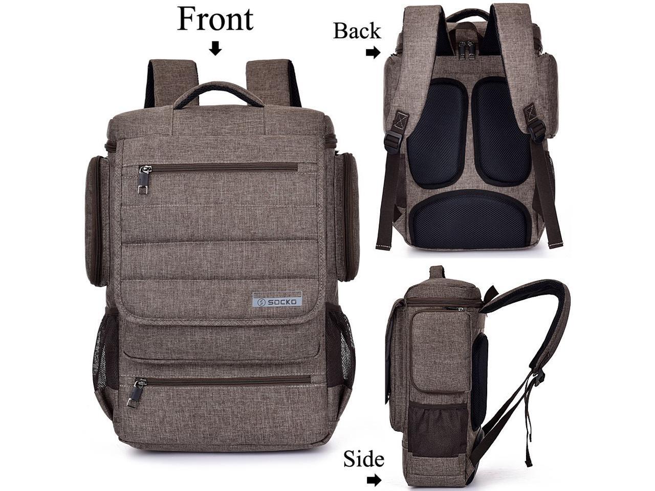 SOCKO 17.3 Inch Laptop Anti Theft Travel Backpack , Water Resistant