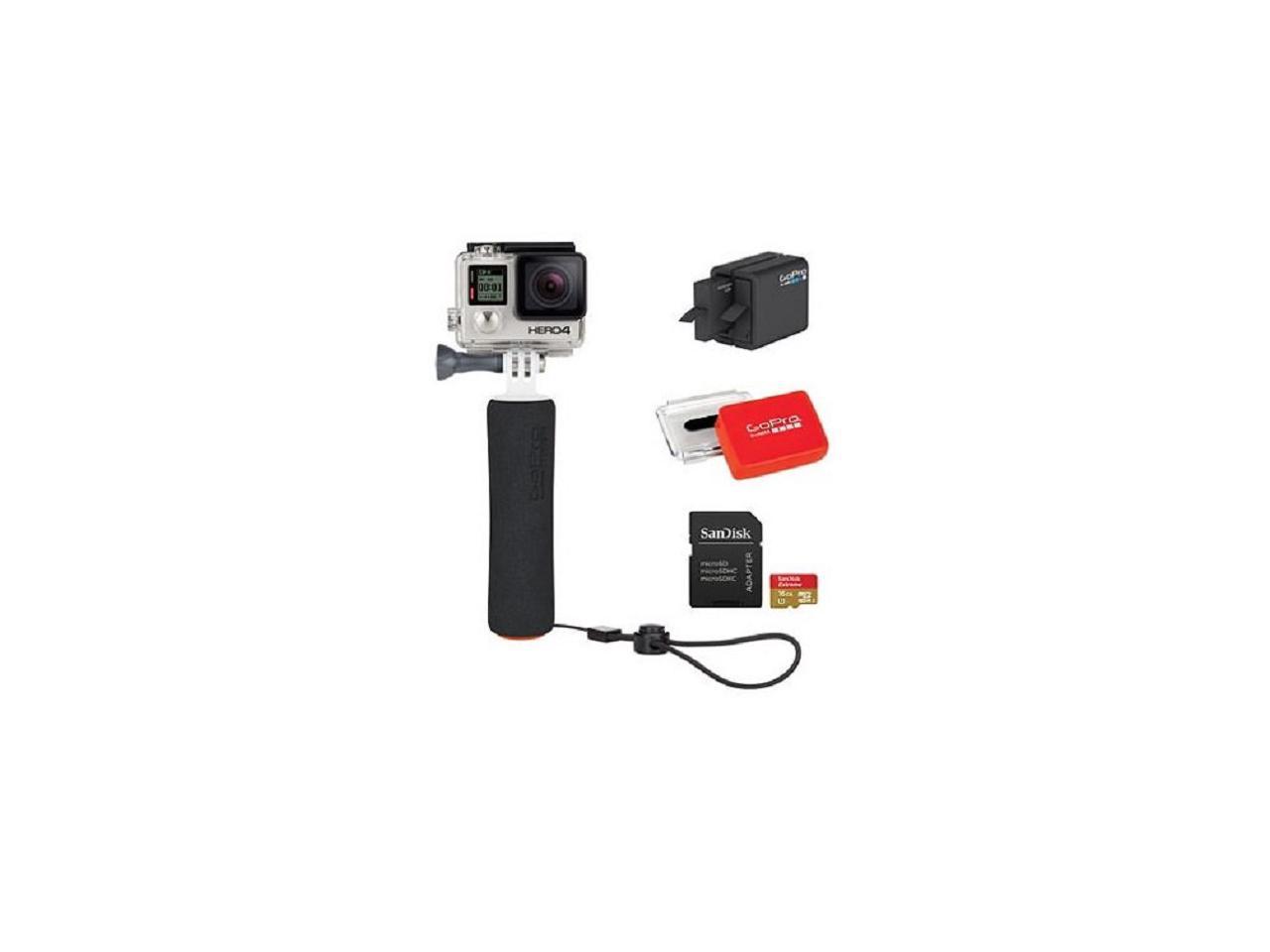 Gopro Hero4 4k Uhd Waterproof Camera Black Bundle Chdca 401 Newegg Com