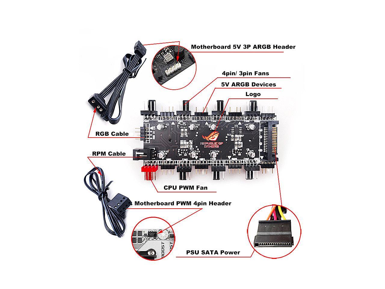 Sata 5v куда подключить rgb