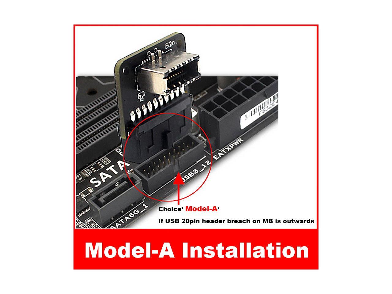 Motherboard Usb 3 0 Internal 20 19 Pin Header To Type E A Key Usb 3 1 20 Pin Type C Front Panel