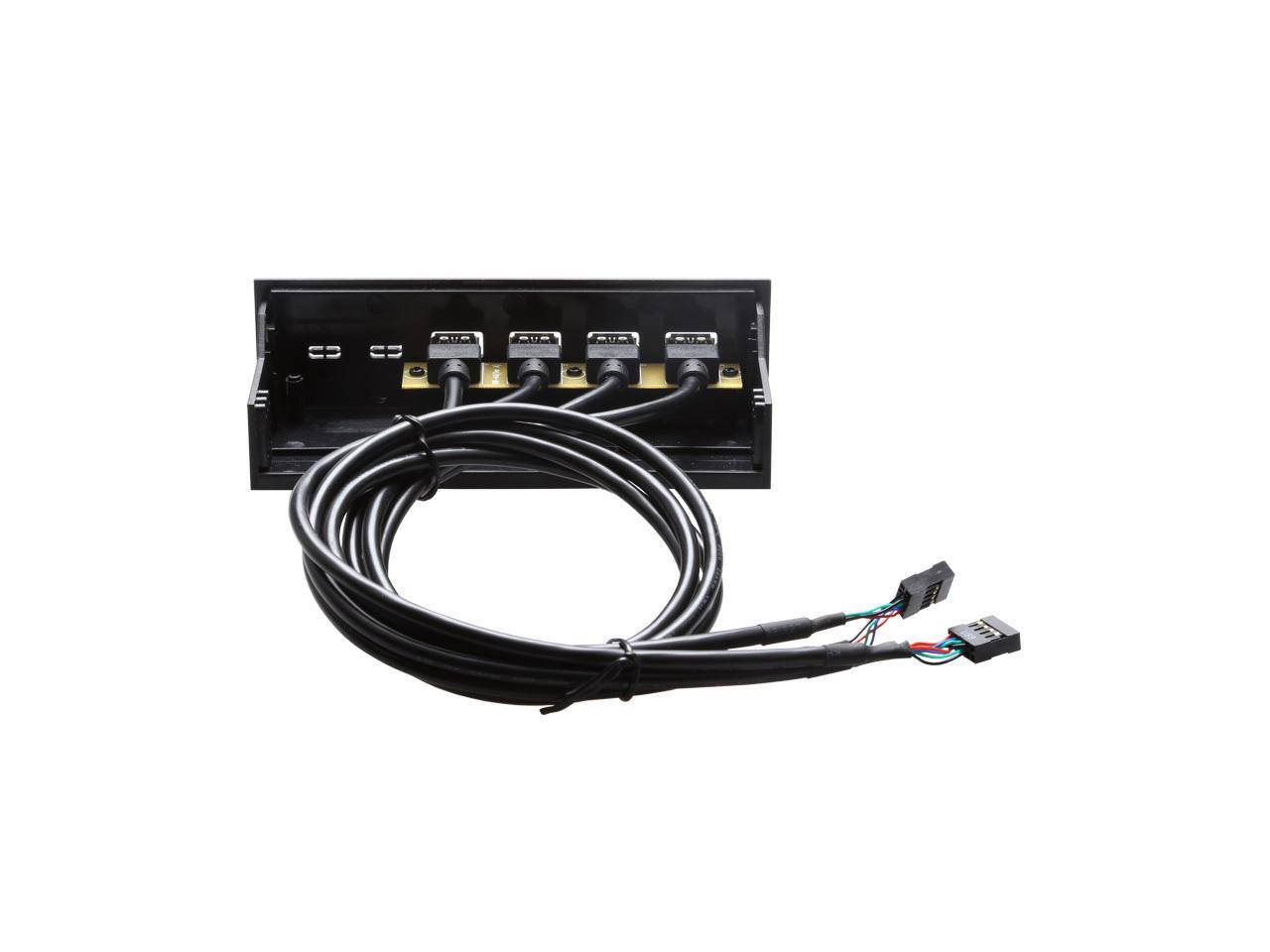 EnLabs FP525U24PL PC computer 5.25 inch 4 Ports USB 2.0 front panel USB ...