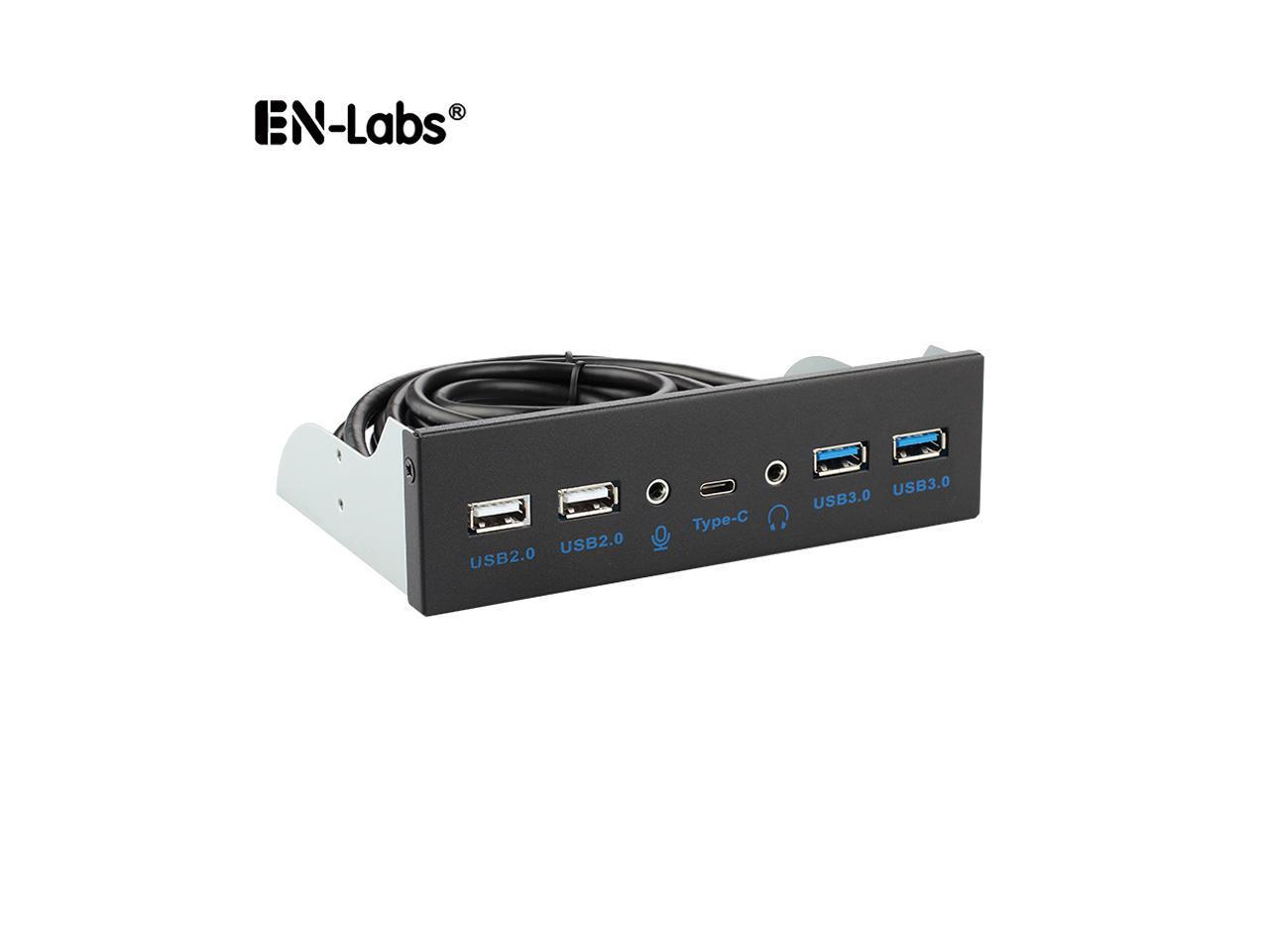 5 25 Inch Front Panel 7 Ports Usb Hub W Hd Audio And Microphone Usb 3 2 Gen 2 10gbps Type C 2 X