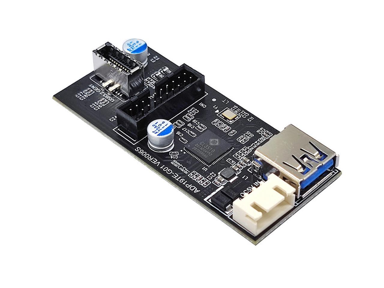 Motherboard Internal USB 3.0 20Pin/19P Header to USB 3.2 TypeE AKey