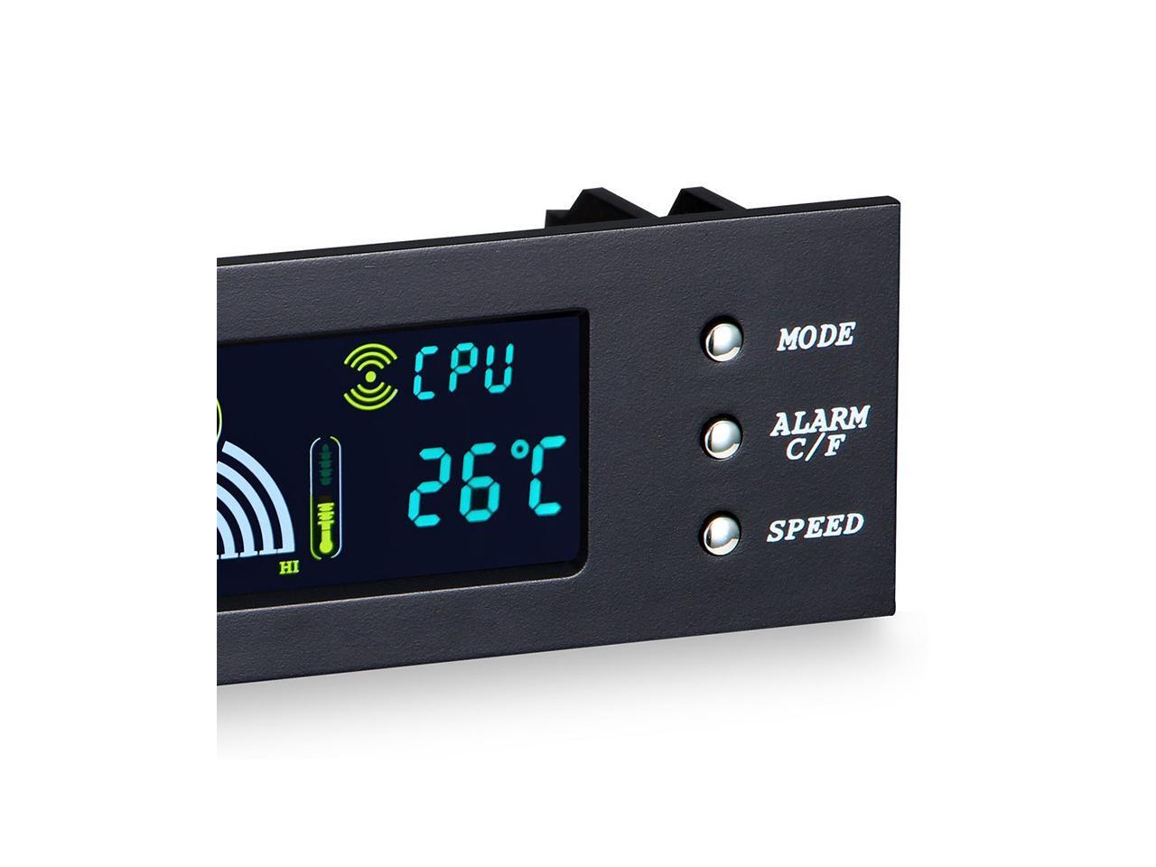 Computer 5.25" Front Panel Bay 3 Channel automatic temperature CPU Case