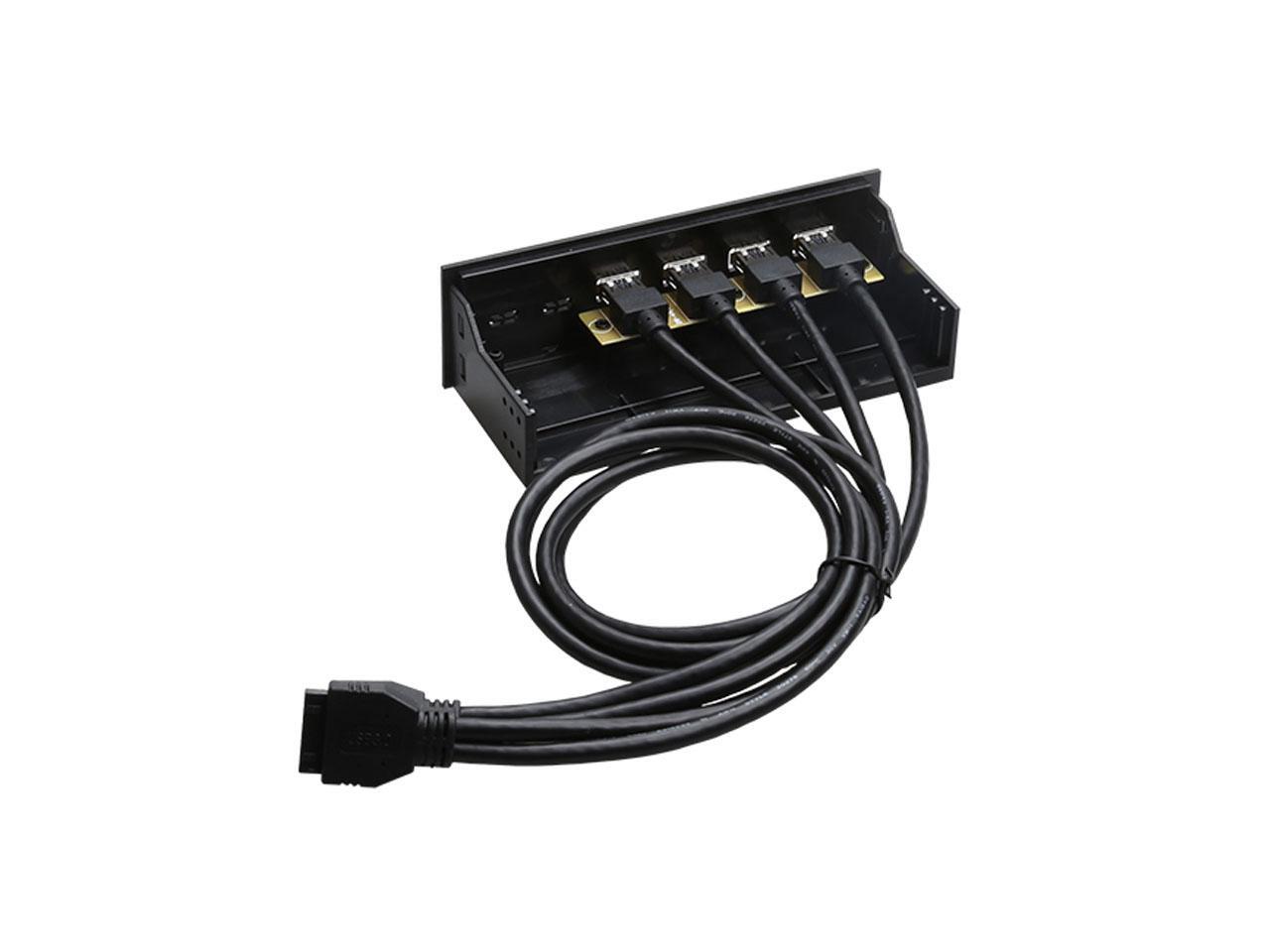 PC computer 5.25 inch front panel 4 Ports USB 3.0 Hub Splitter, 60CM ...