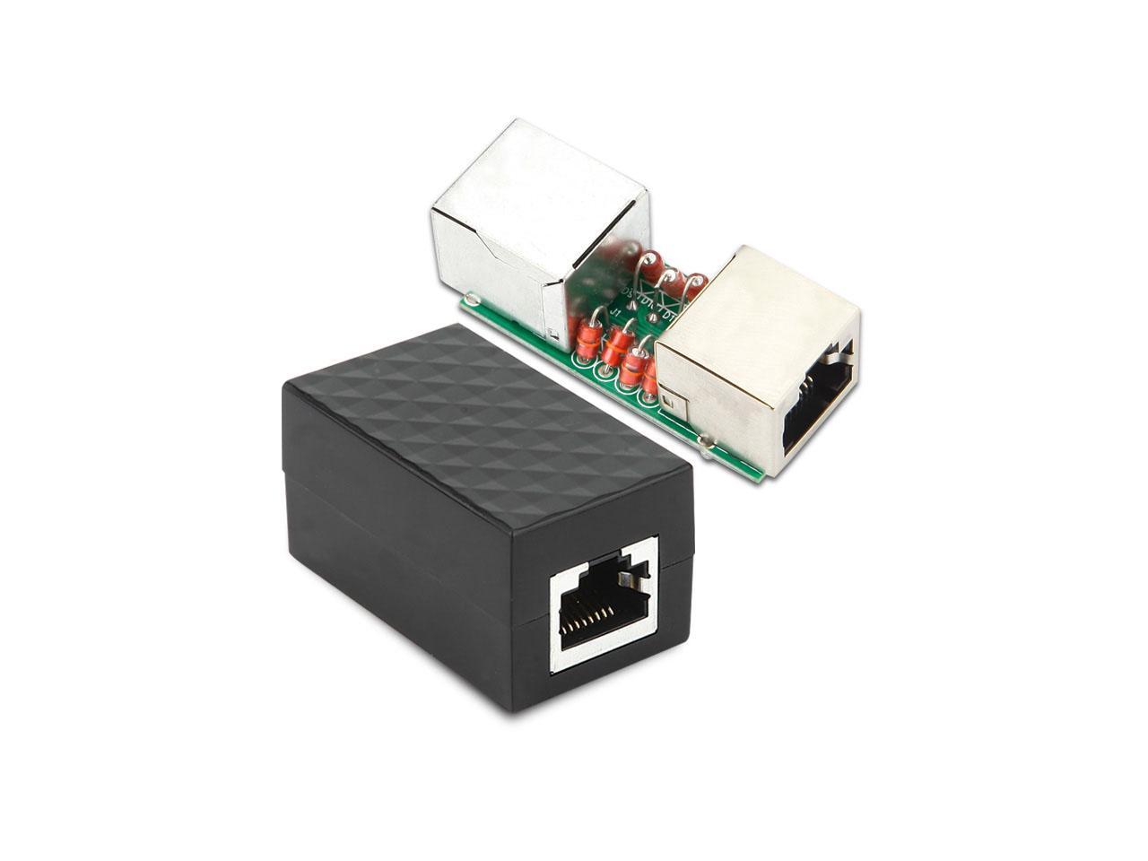 Surge Thunder Lightning Protector RJ45 Network Coupler Adapter, Cat6 7